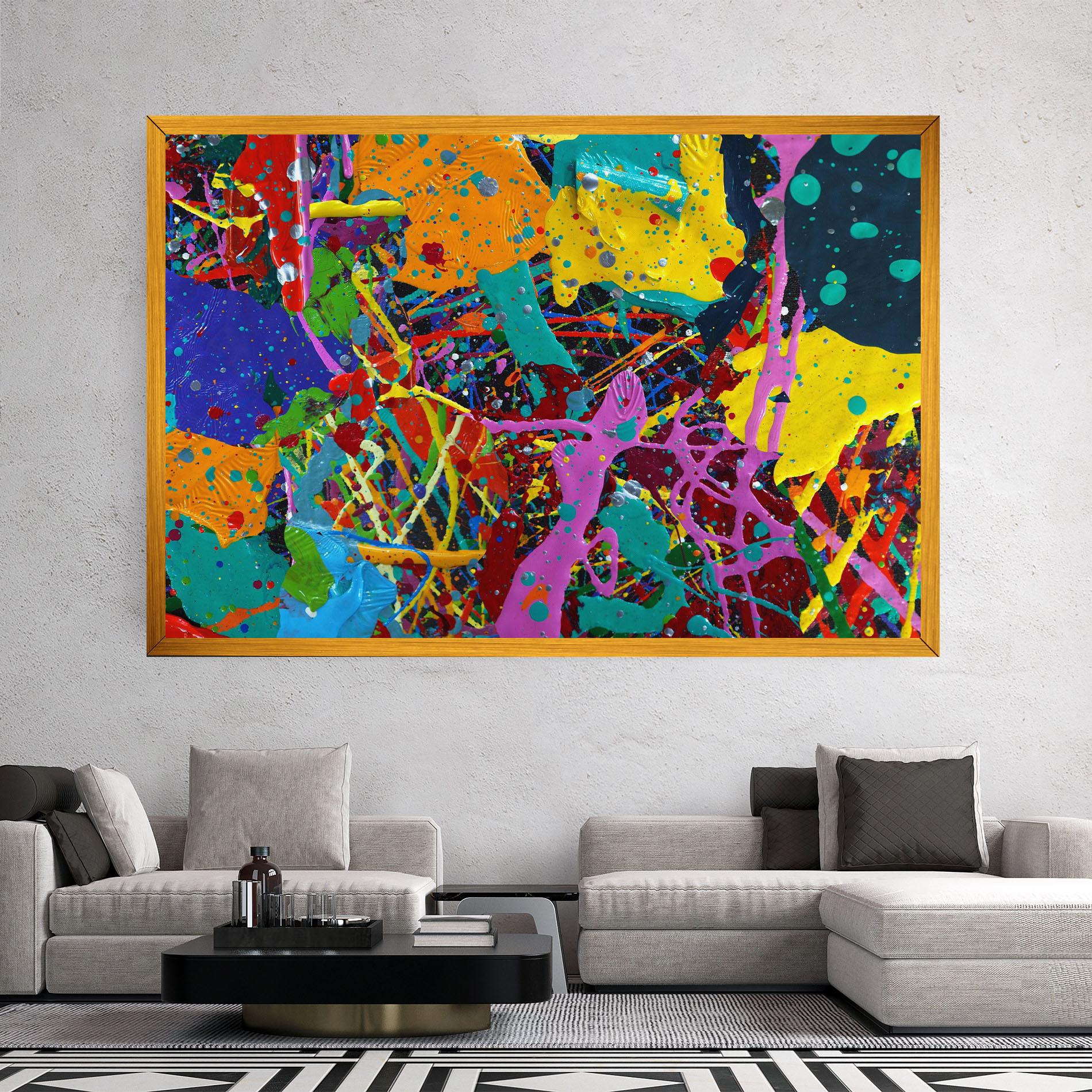 Leinwandbild Dark Panorama mockup 2