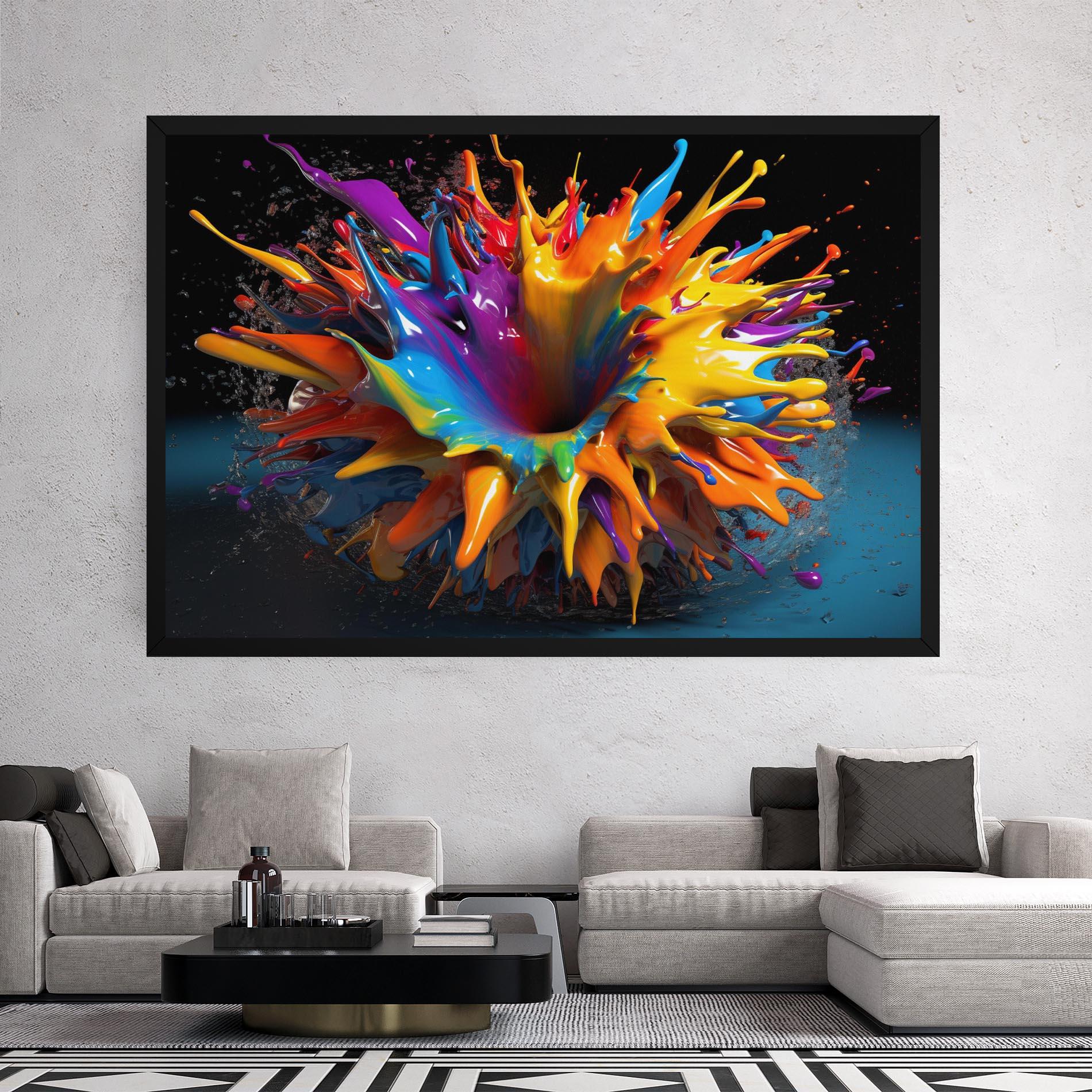 Leinwandbild 3d Color Splash mockup 2