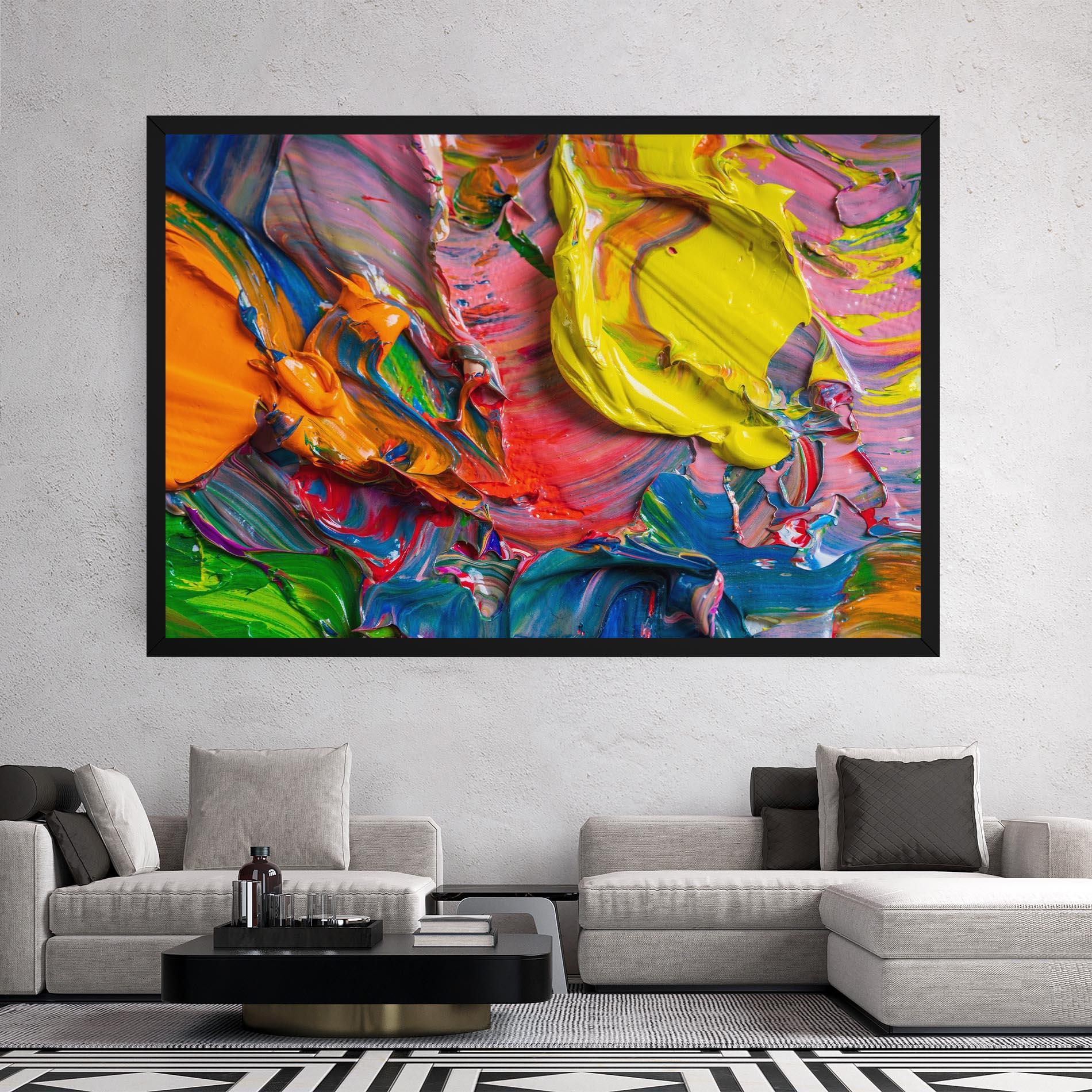 Leinwandbild Bright Oil Colors mockup 2