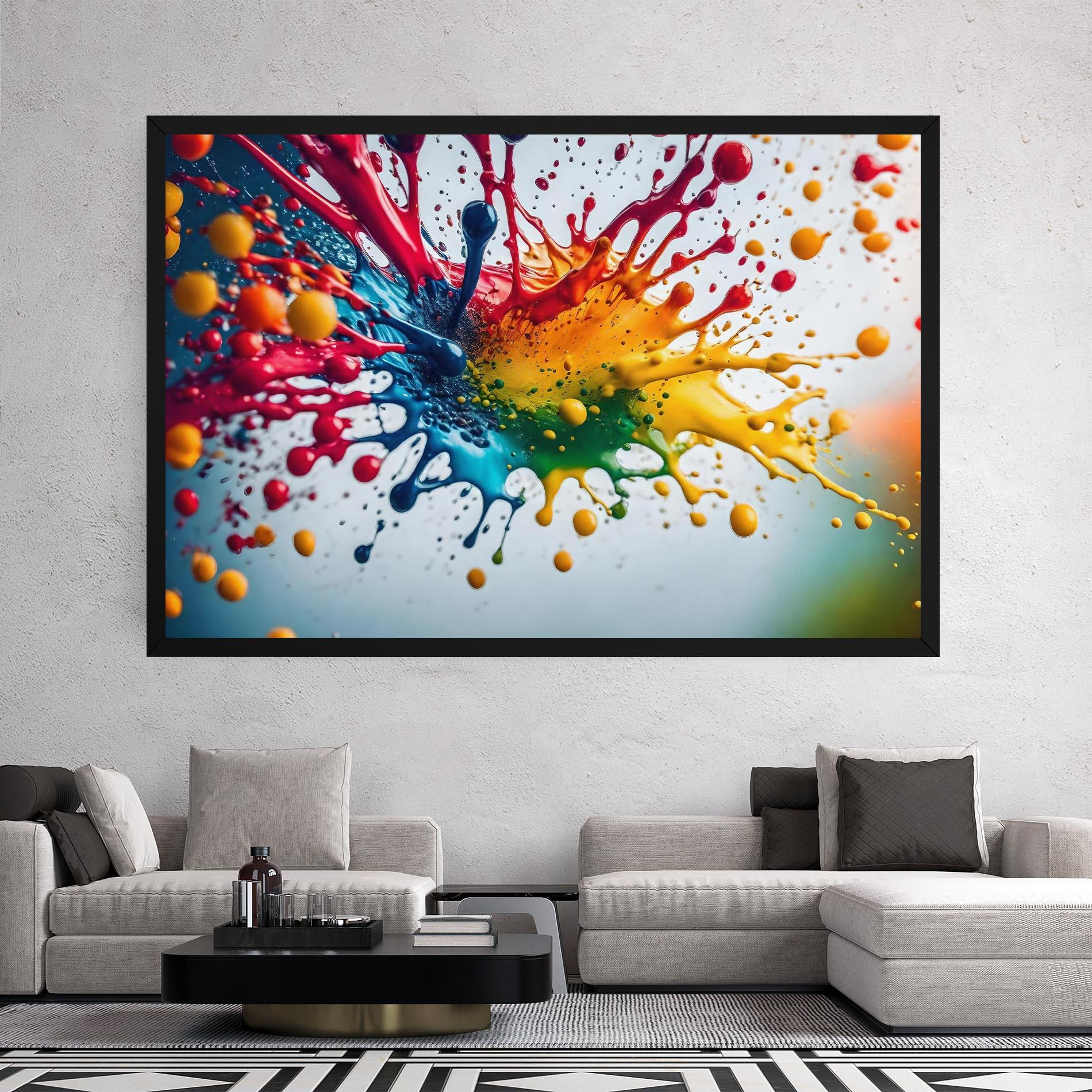 Leinwandbild Colorful Splash Rainbow mockup 2