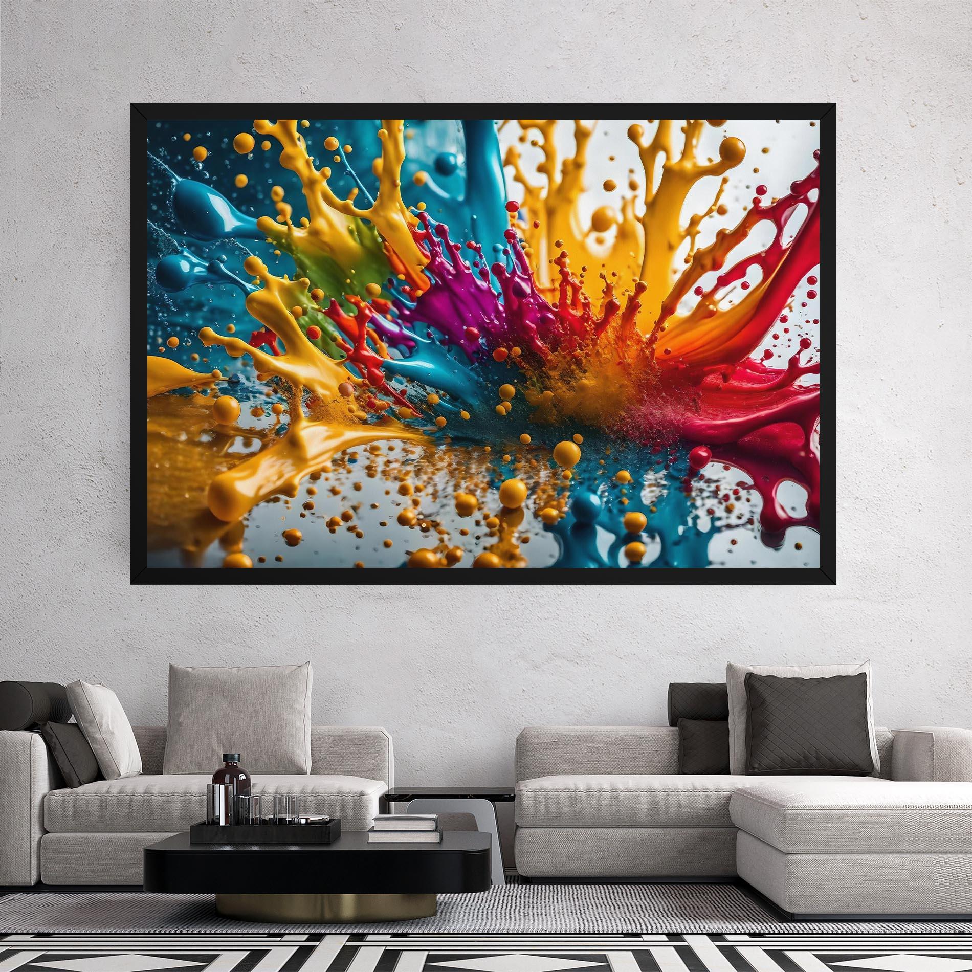 Leinwandbild Colorful Water Splash mockup 2