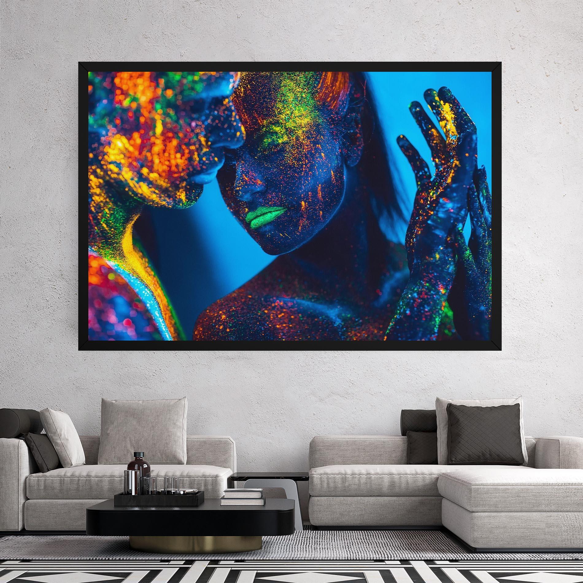 Leinwandbild Fluorescent Couple mockup 2