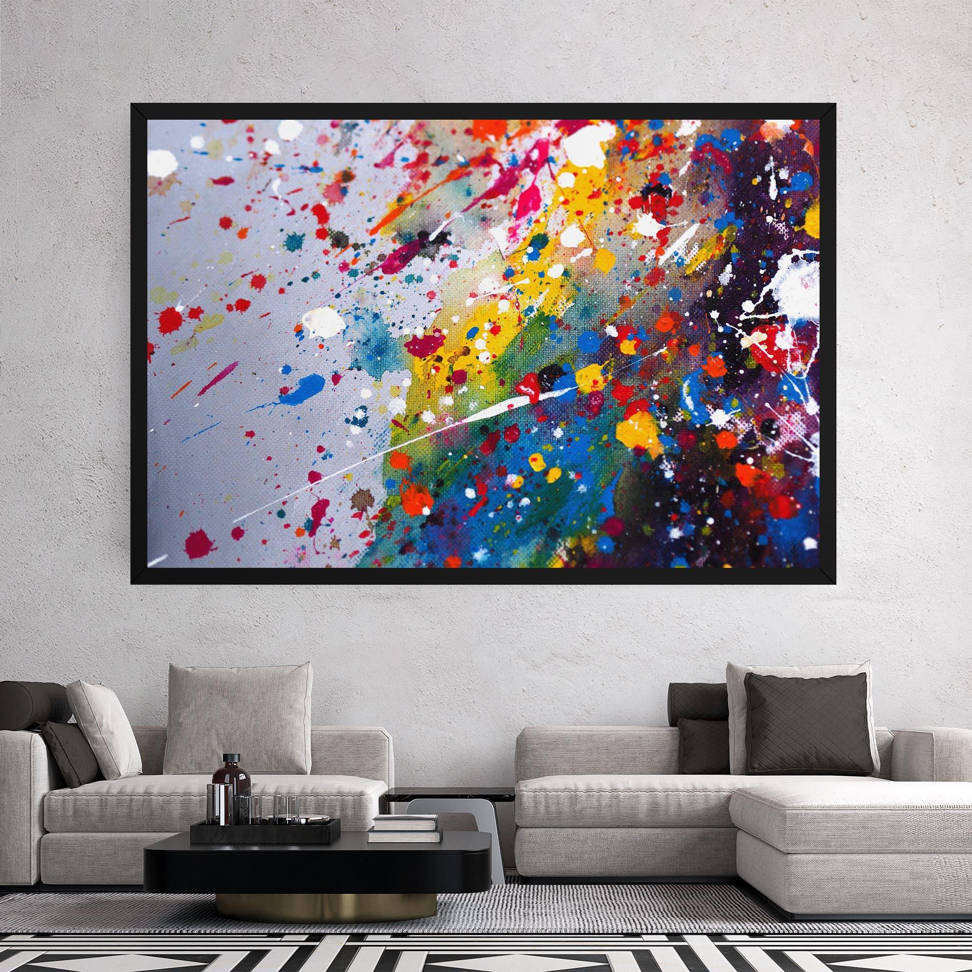 Leinwandbild Watercolor Drops mockup 2