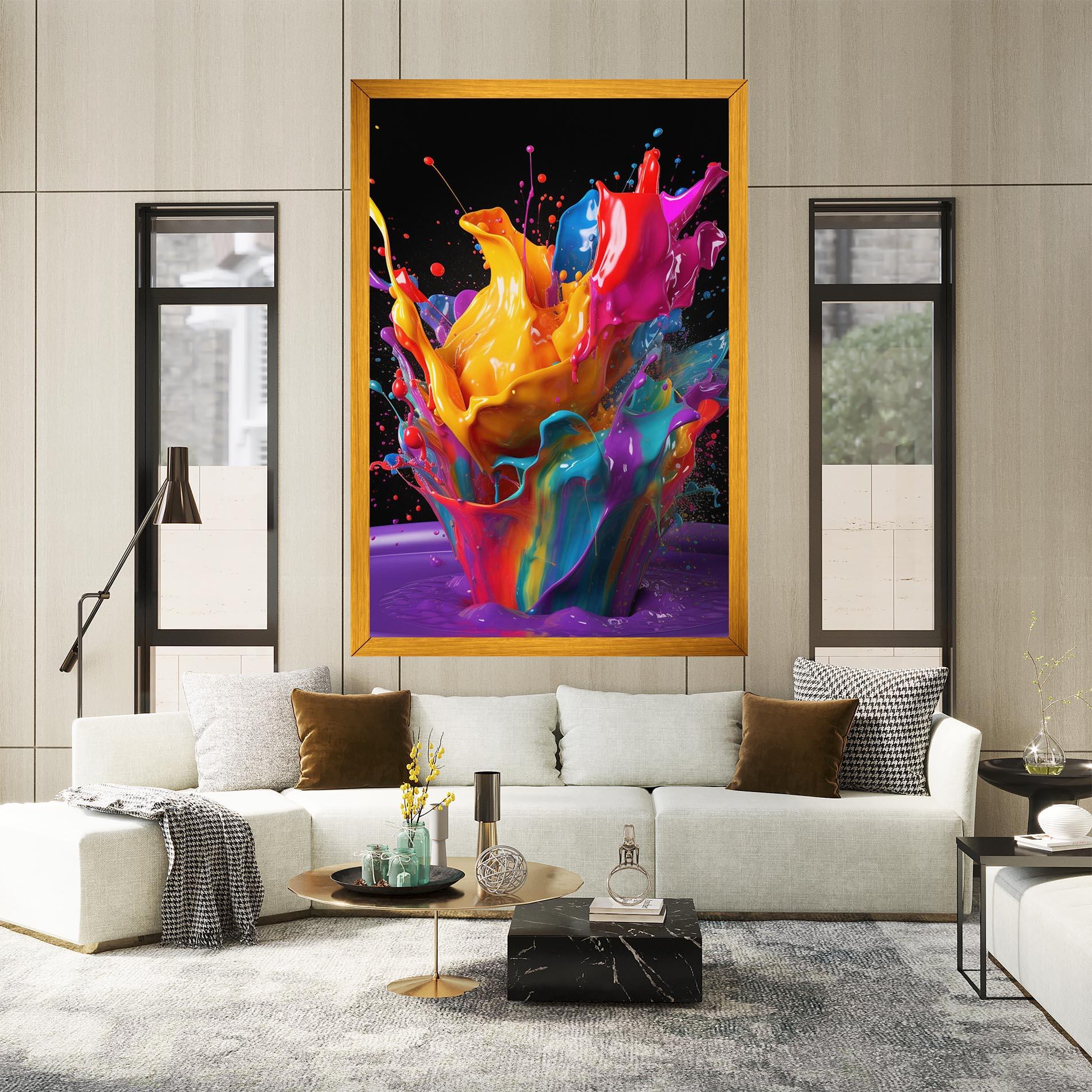 Leinwandbild Brightly Color Splashing mockup 2