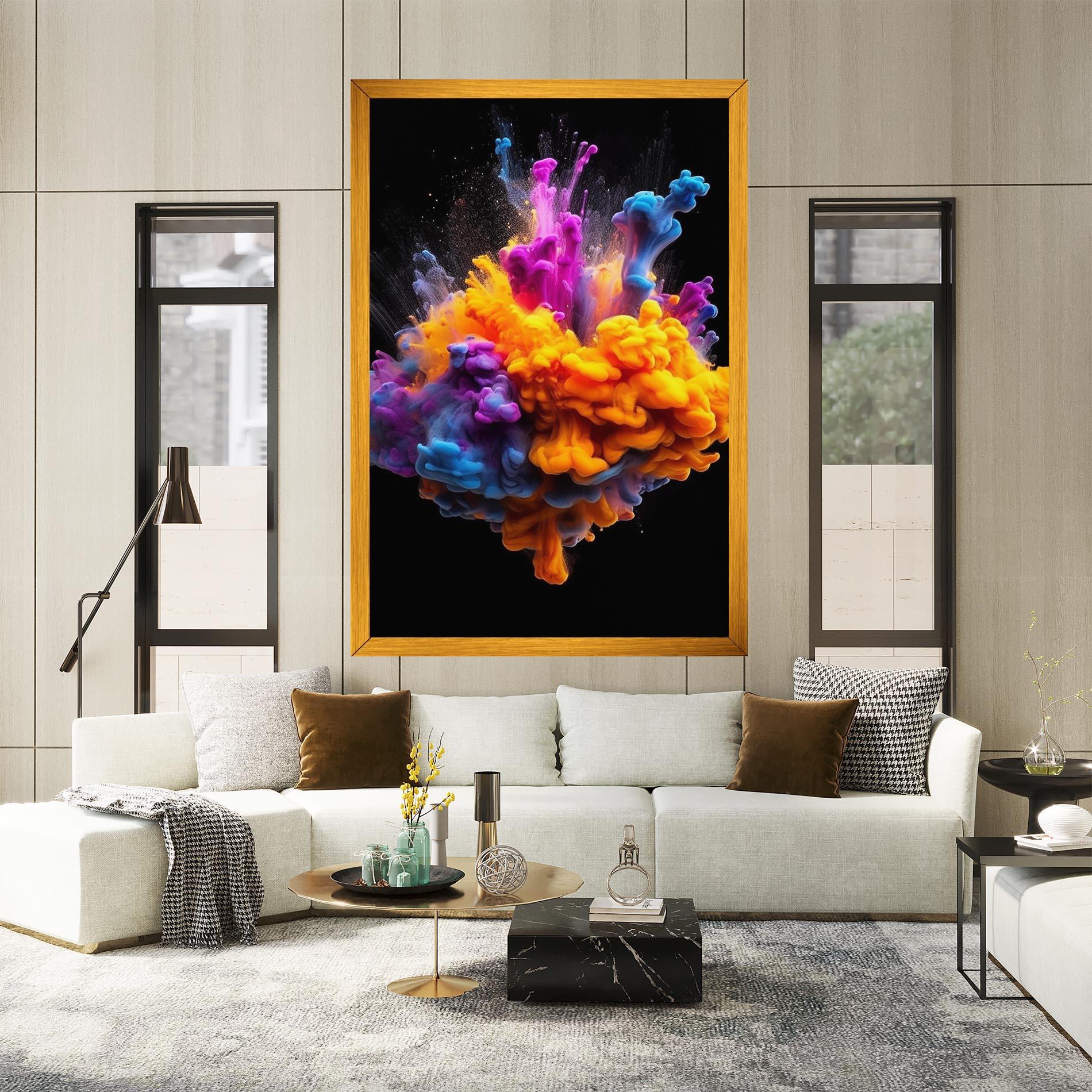 Leinwandbild Colorful Cloud Liquid mockup 2