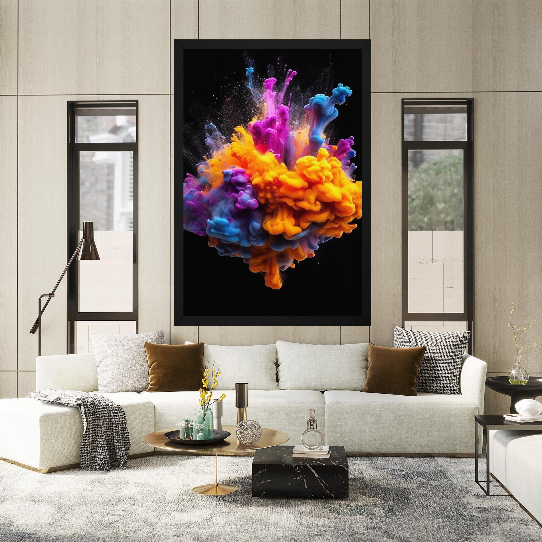 Leinwandbild Colorful Cloud Liquid mockup 2