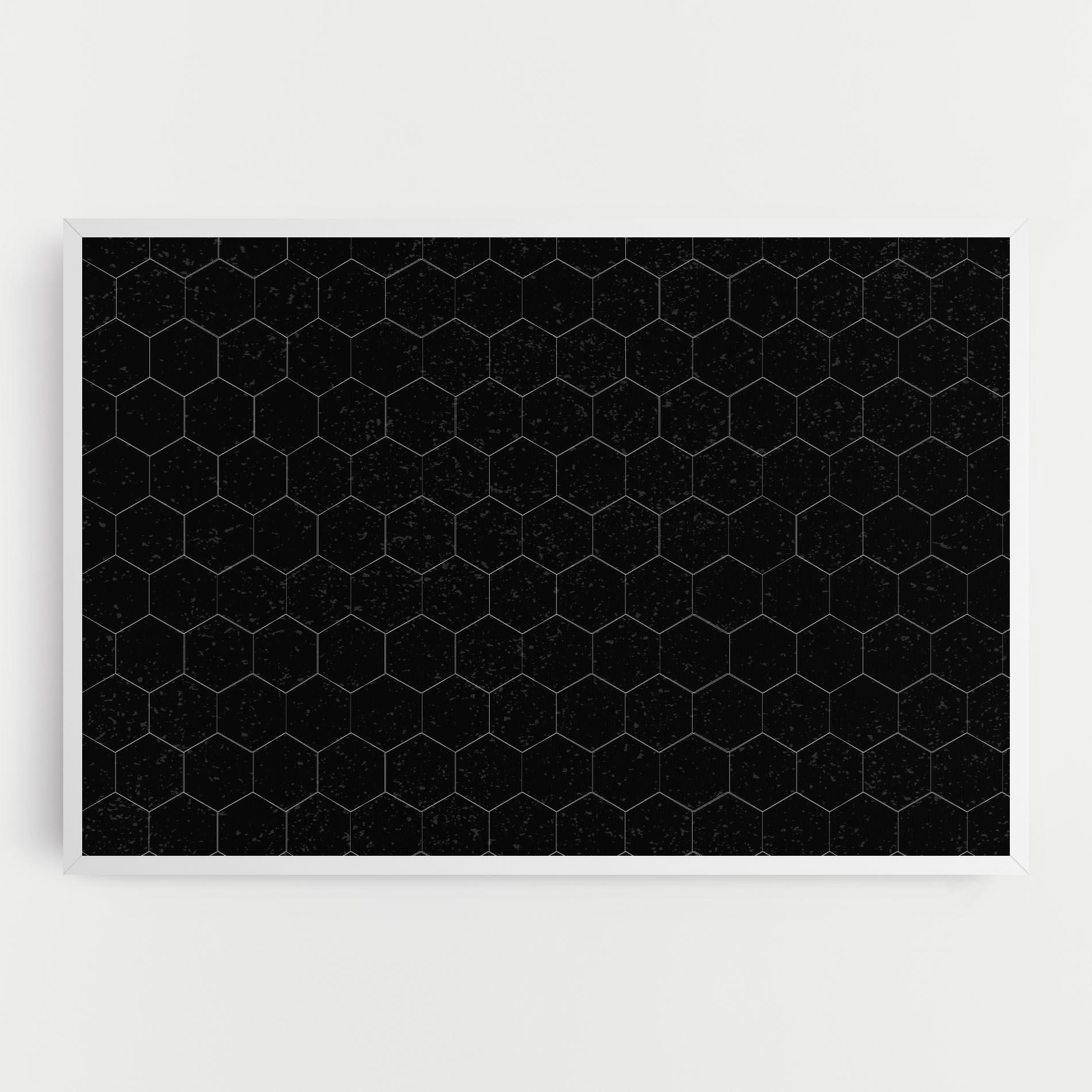 Leinwandbild Black Hexagon mockup 0