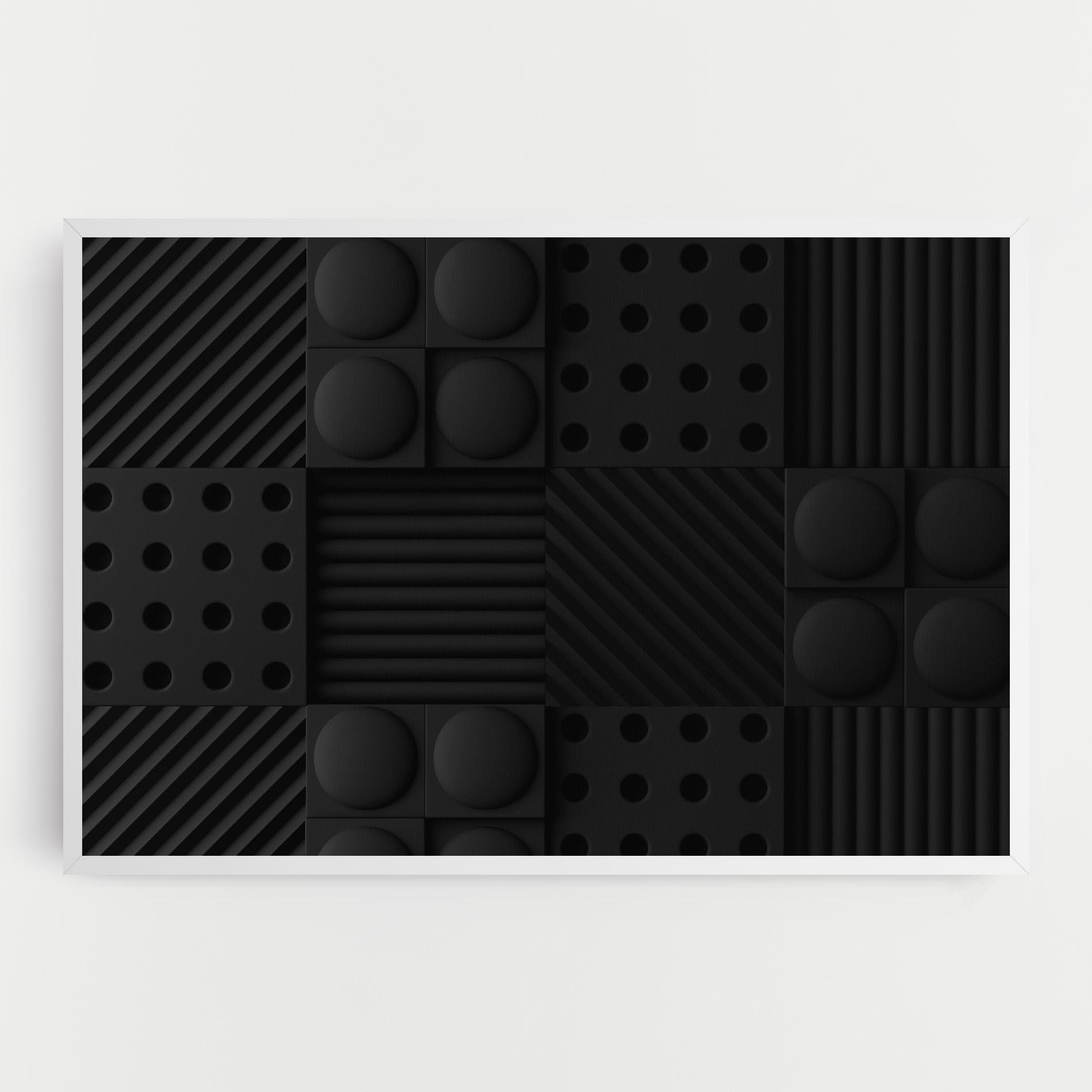 Leinwandbild Black Square Circle mockup 0