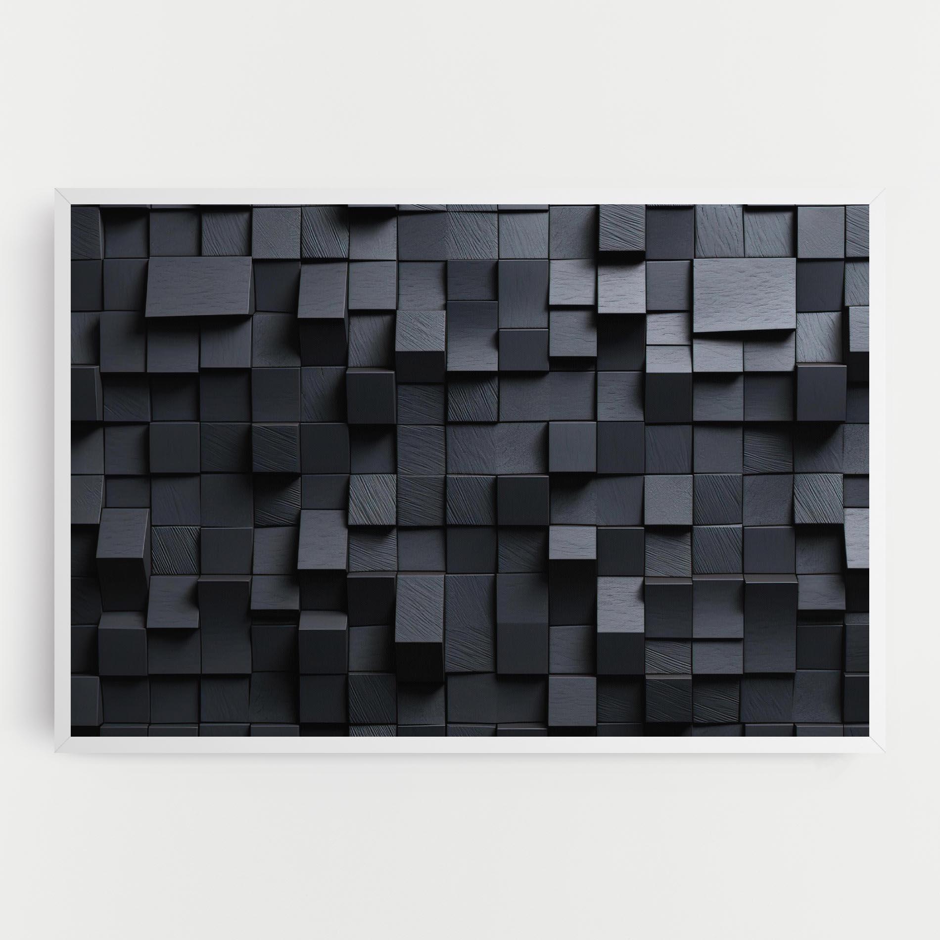 Leinwandbild Black Square Pattern mockup 0