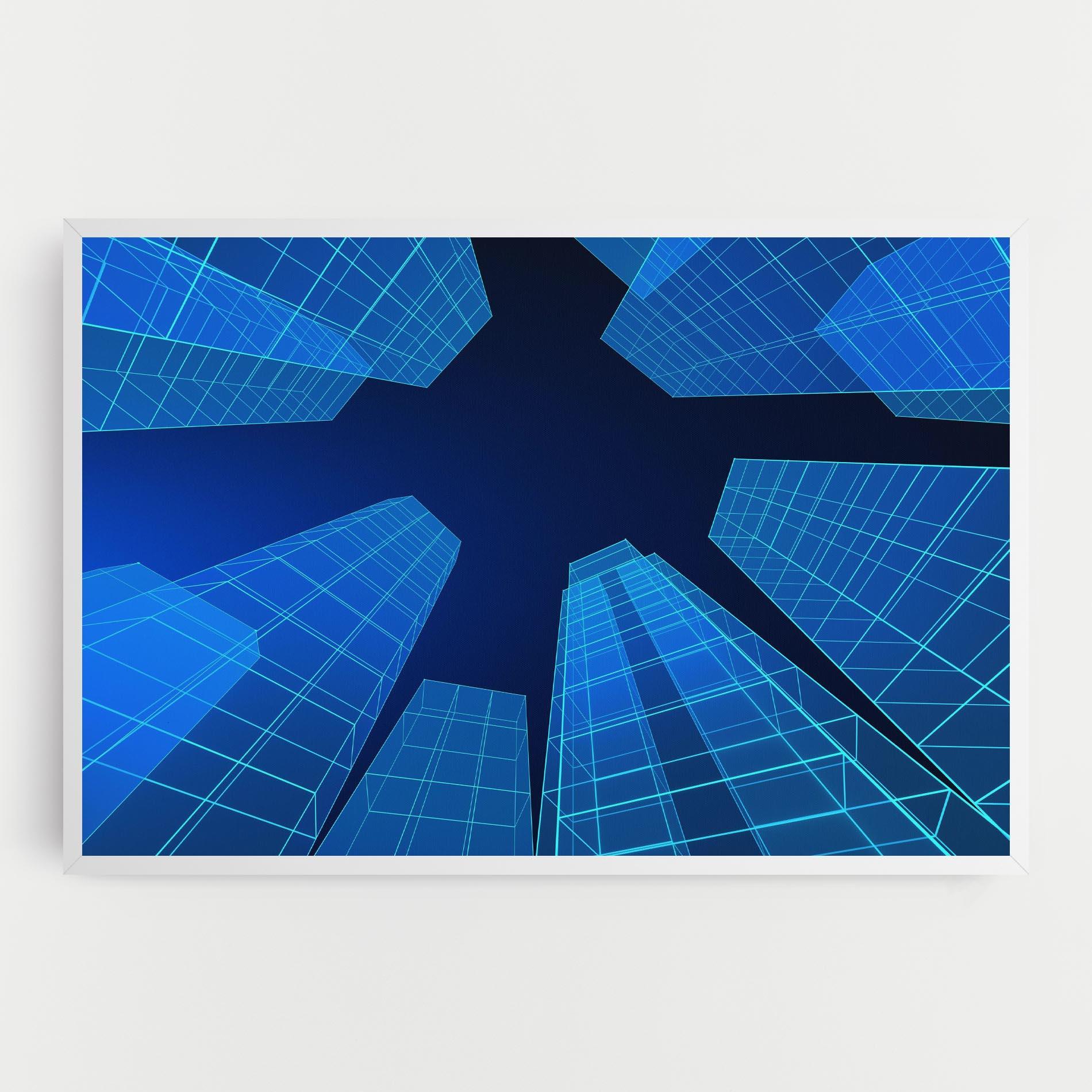 Leinwandbild Blue Buildings mockup 0