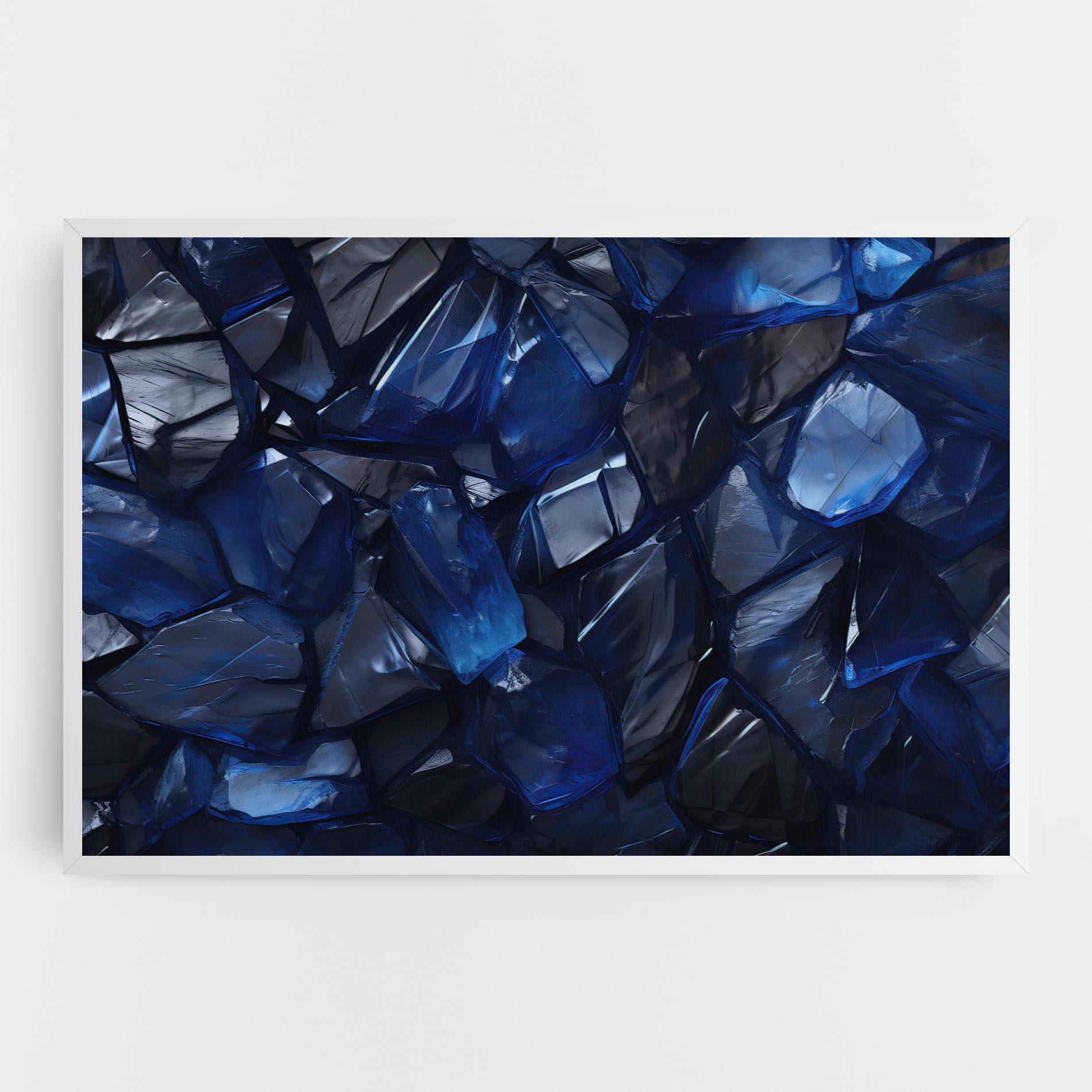 Leinwandbild Blue Crystal Shape mockup 0