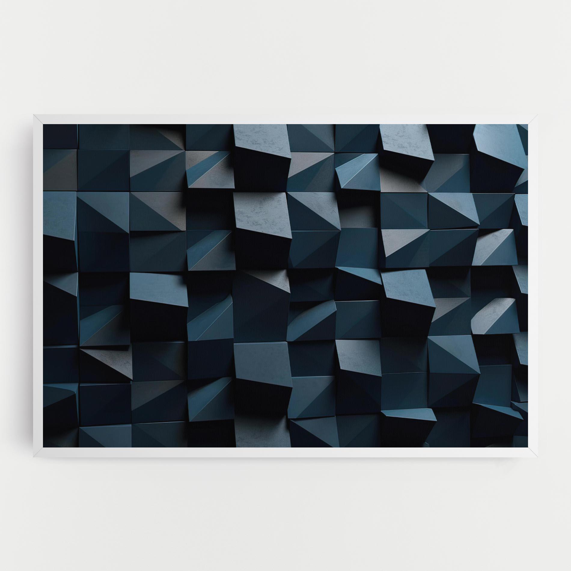 Leinwandbild Dark Blue Square mockup 0