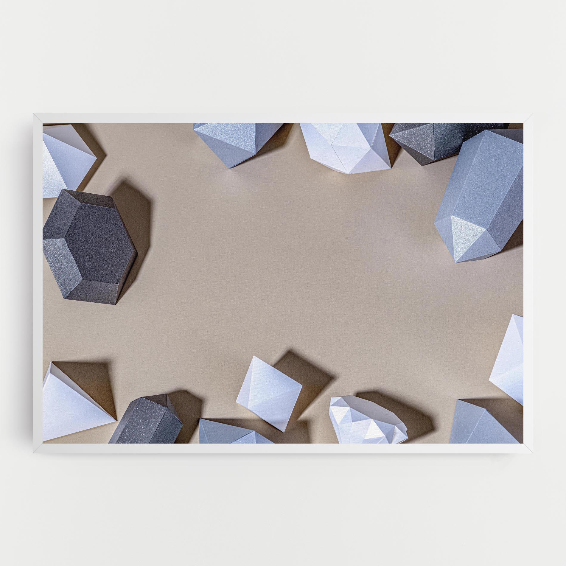 Leinwandbild Geometric 3d Shapes mockup 0