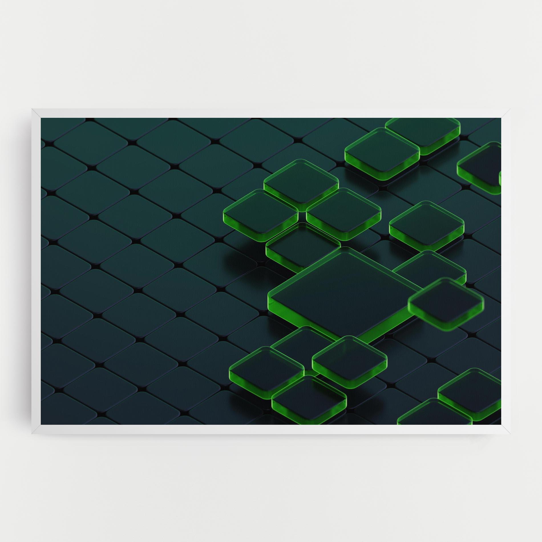 Leinwandbild Green Square Floating mockup 0