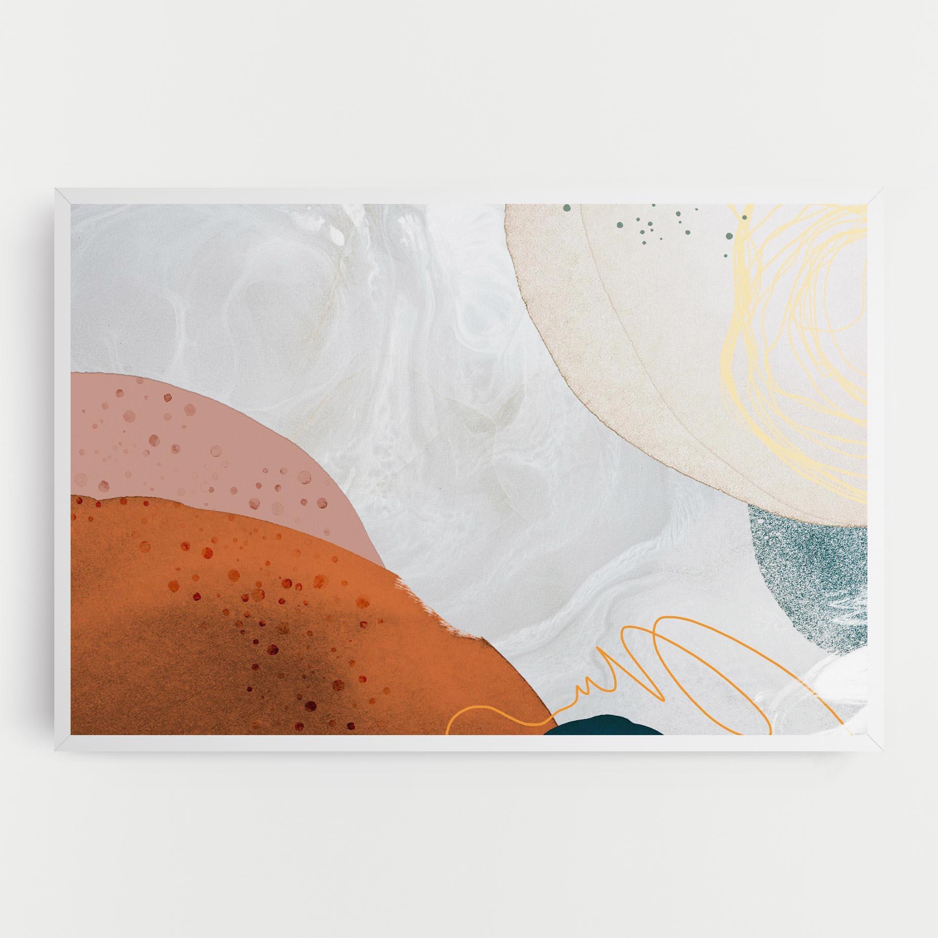 Leinwandbild Orange Yellow Line mockup 0