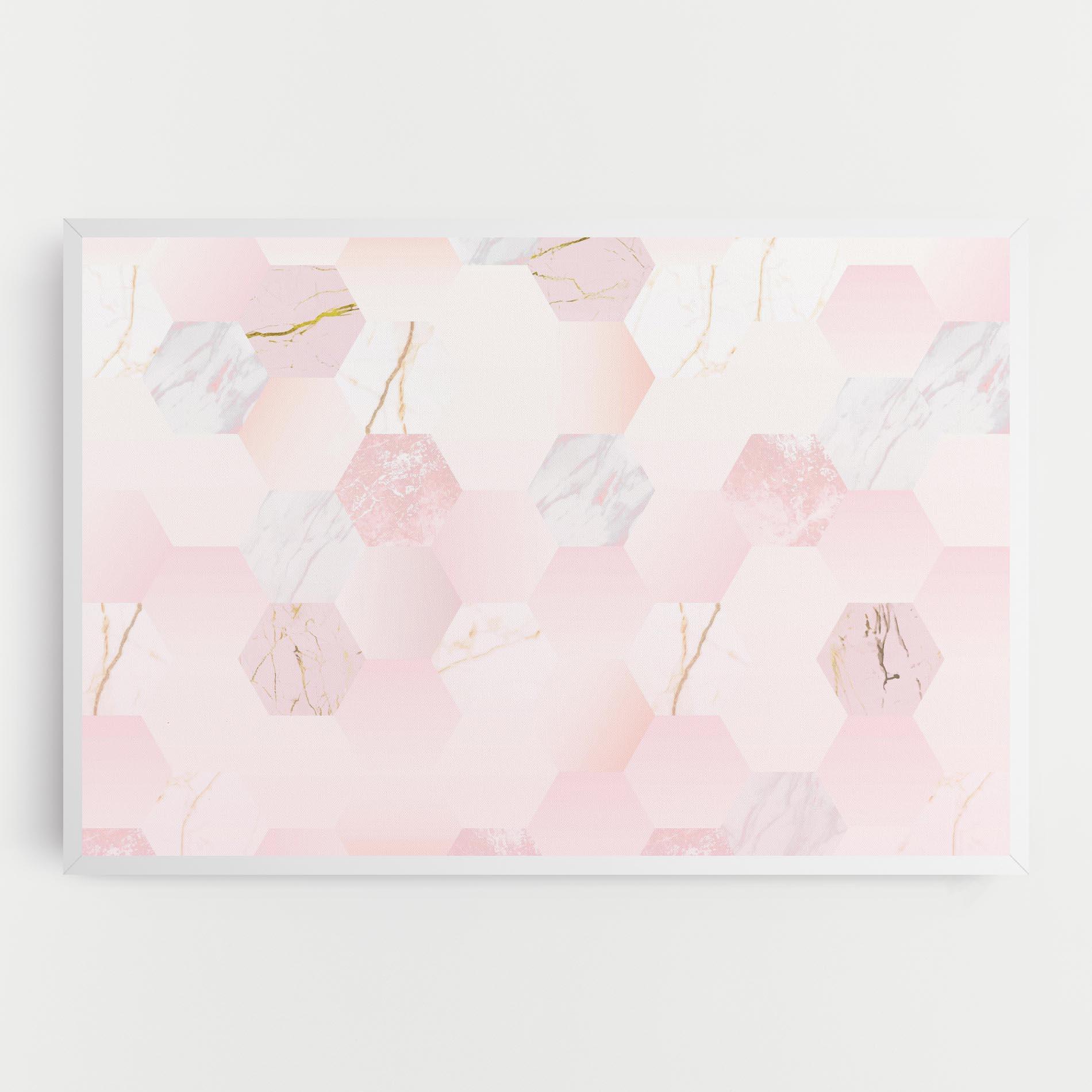 Leinwandbild Pink Hexanon mockup 0