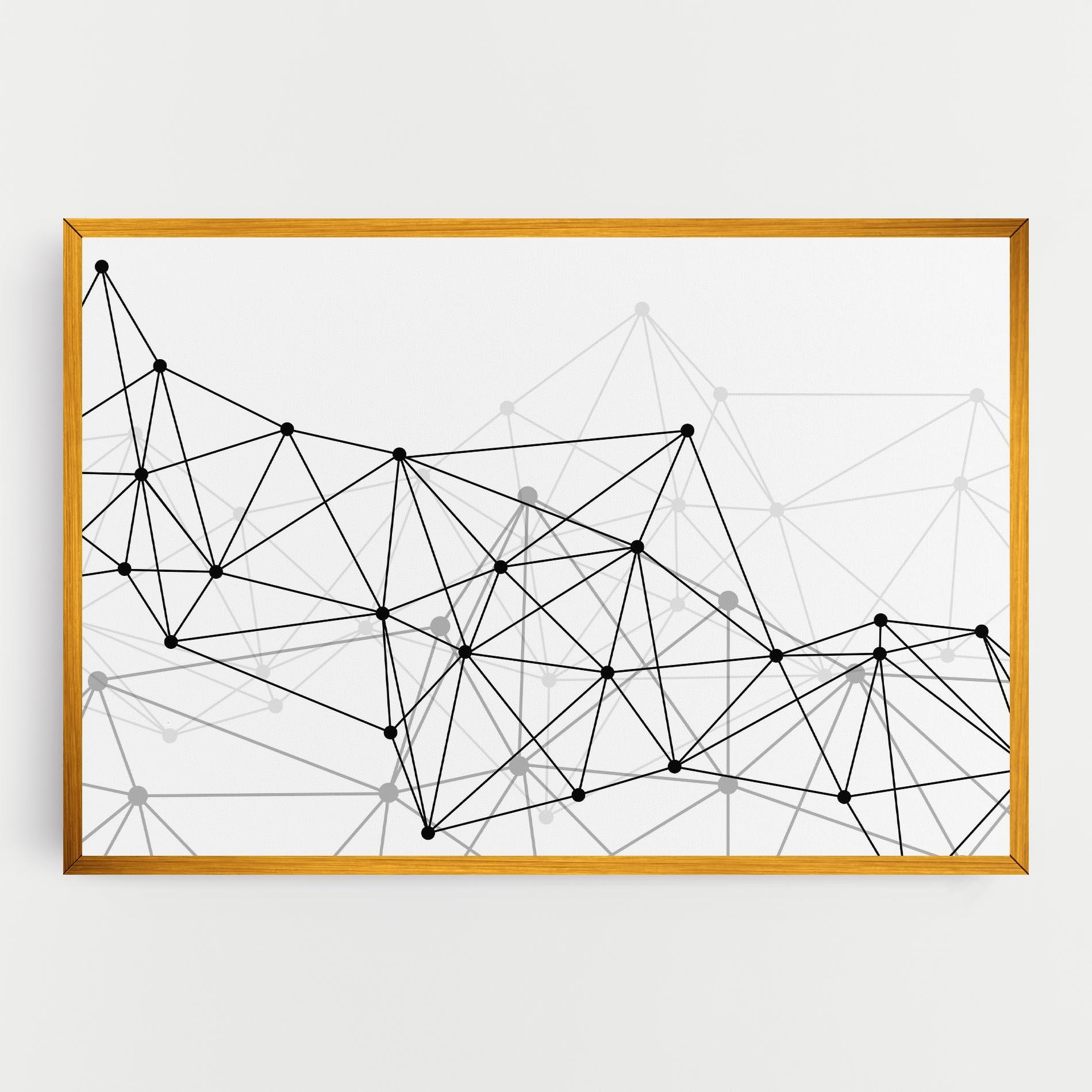 Leinwandbild Black Connecting mockup 0