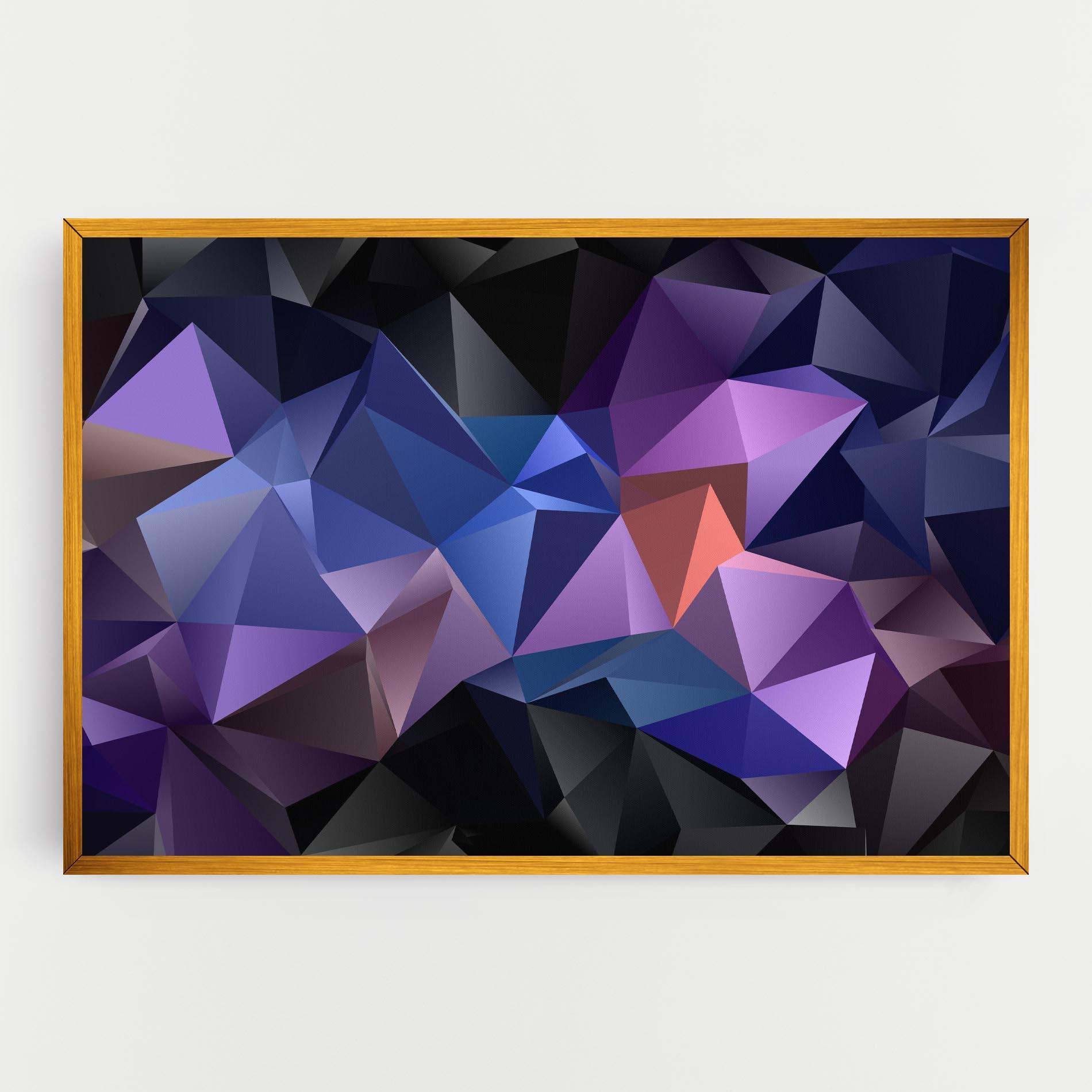 Leinwandbild Black Purple Triangle mockup 0
