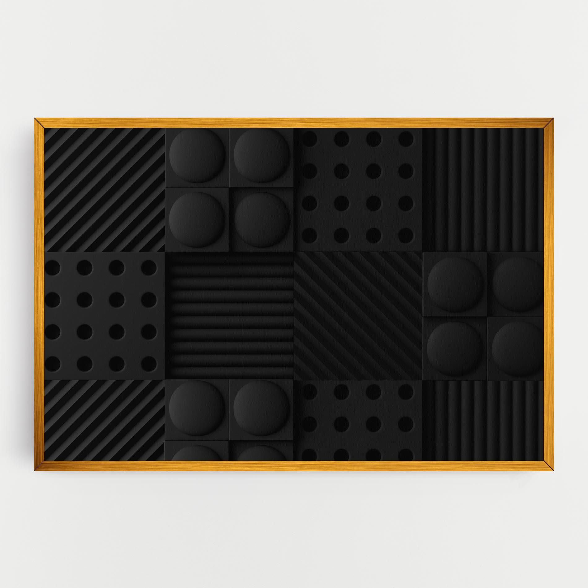 Leinwandbild Black Square Circle mockup 0