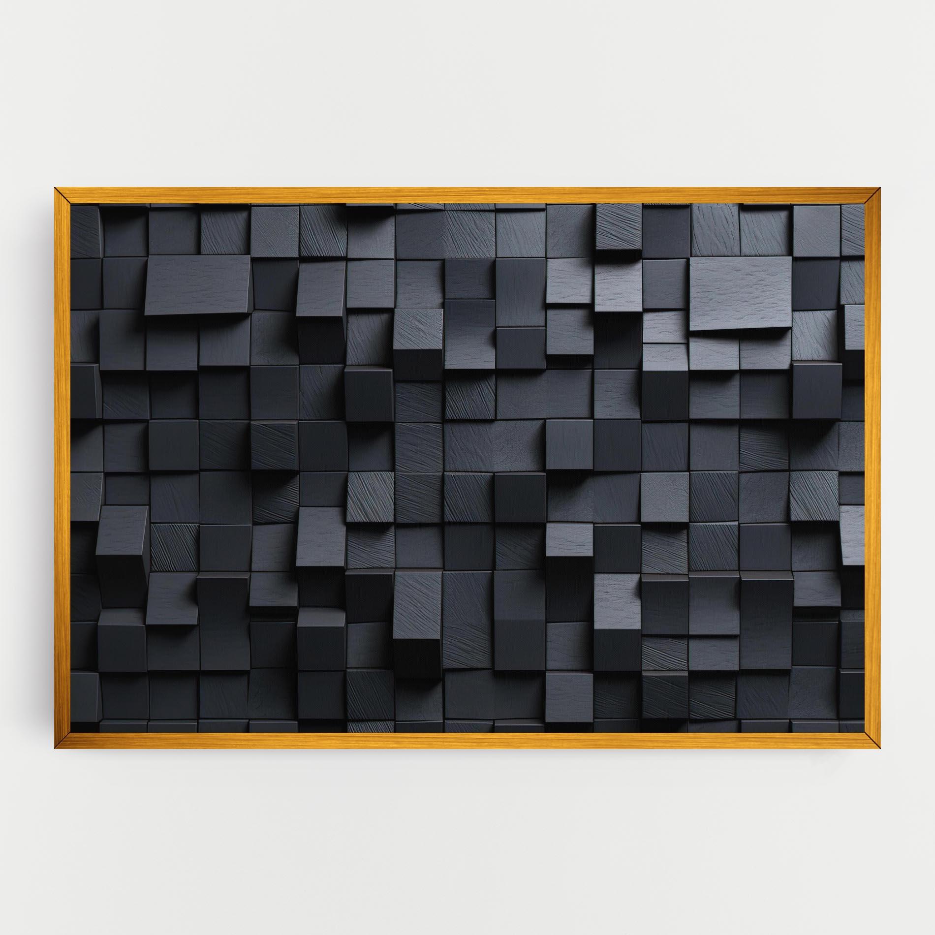 Leinwandbild Black Square Pattern mockup 0
