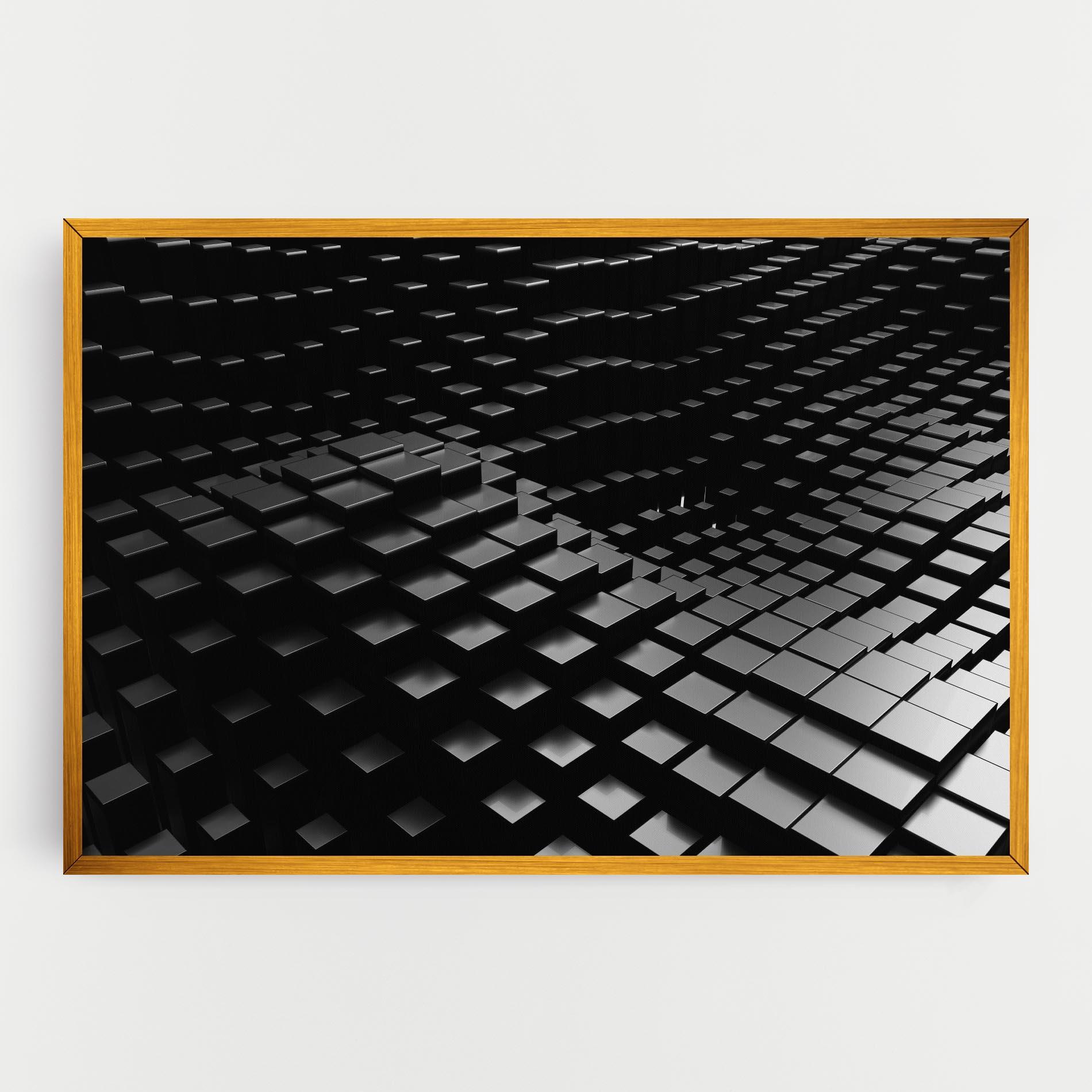 Leinwandbild Black Square Wave mockup 0