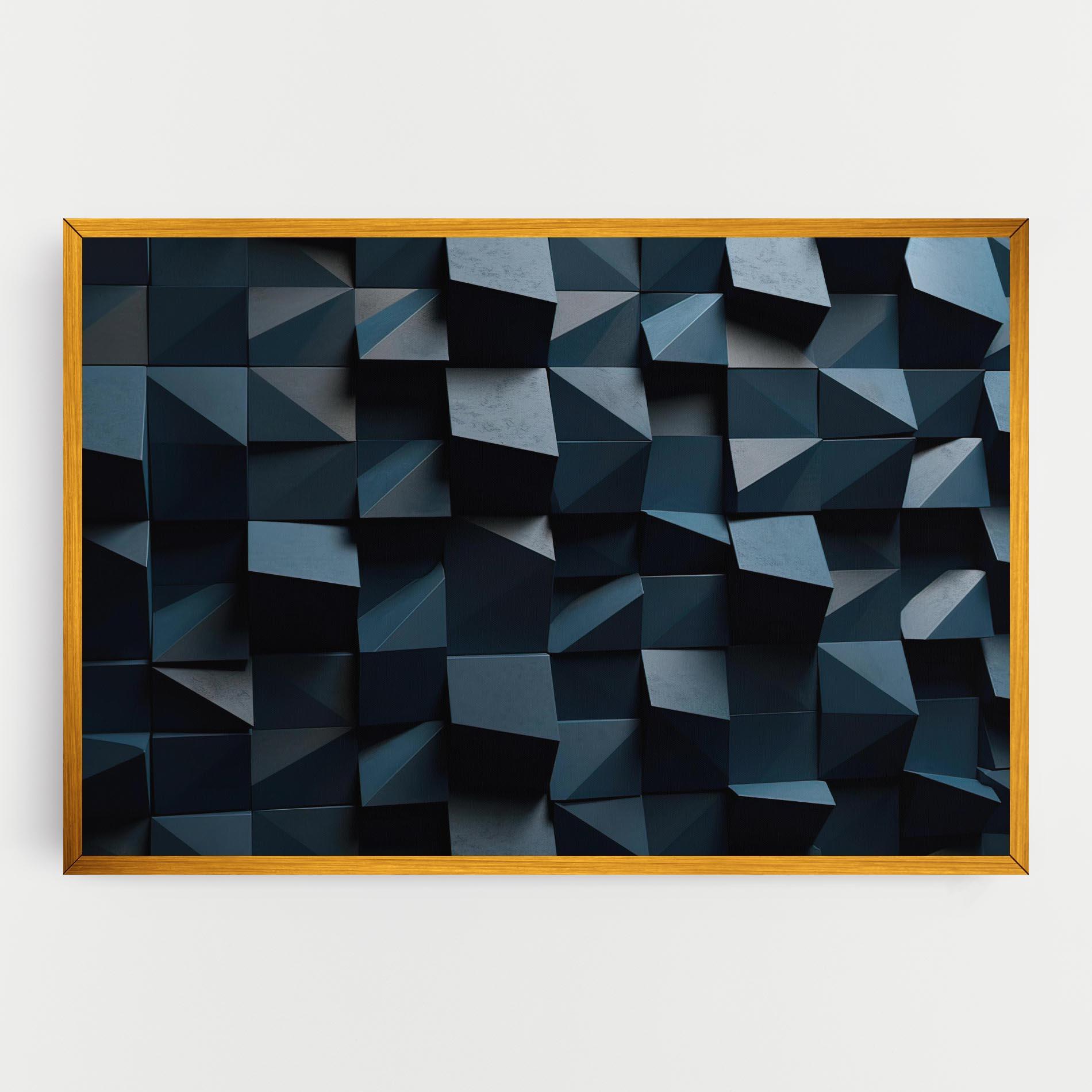 Leinwandbild Dark Blue Square mockup 0