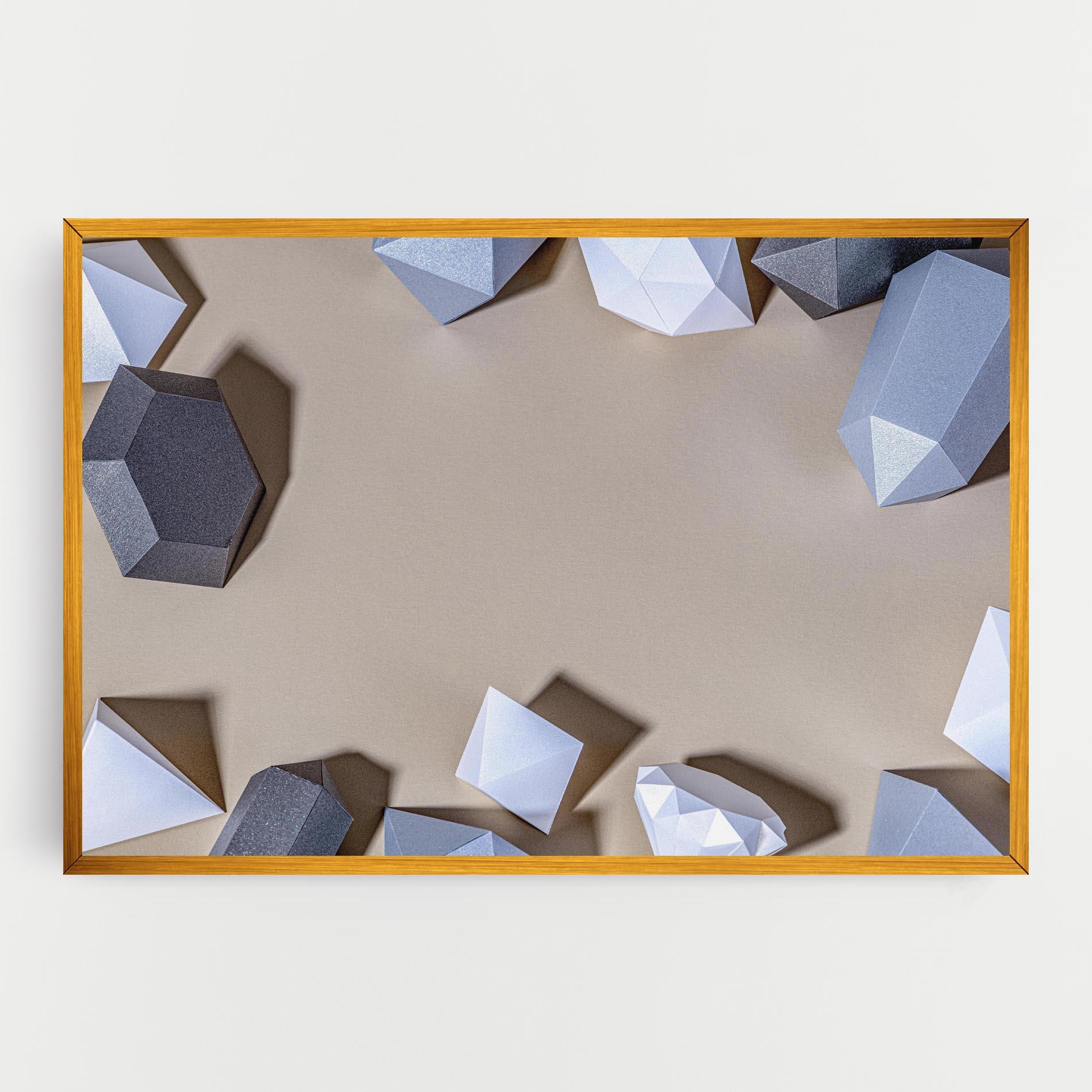 Leinwandbild Geometric 3d Shapes mockup 0