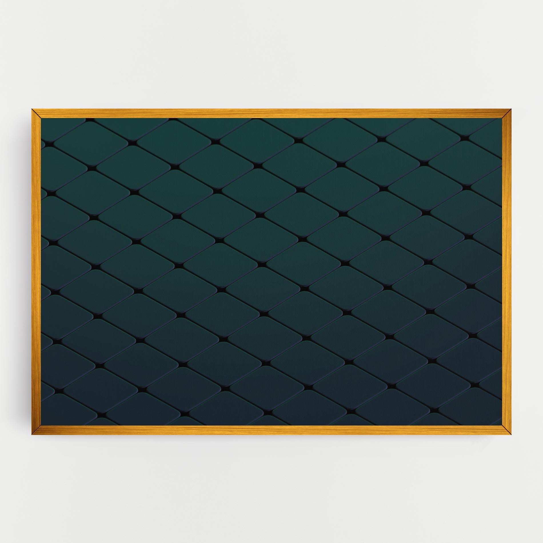 Leinwandbild Green Square Shapes mockup 0