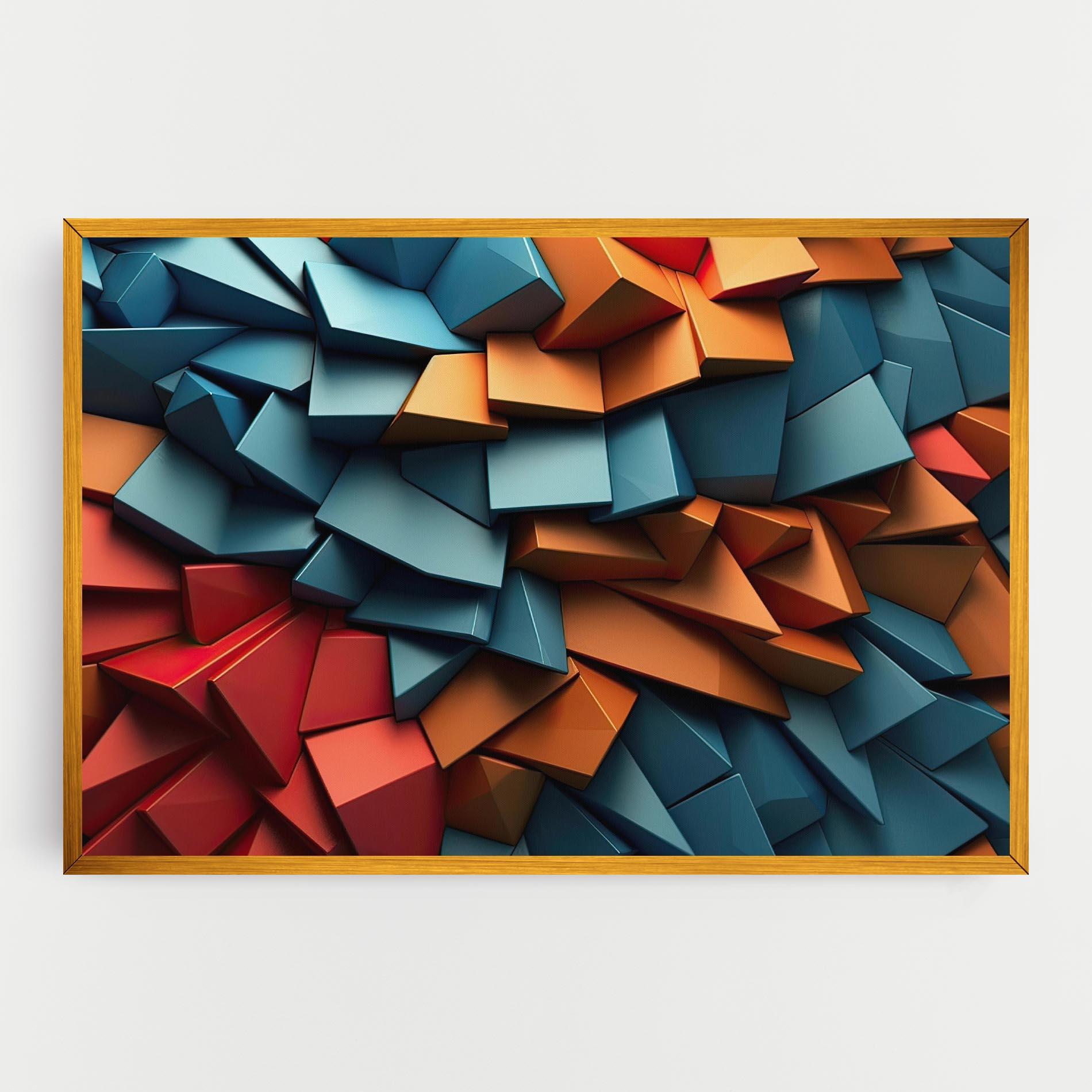 Leinwandbild Multicolor Triangle mockup 0