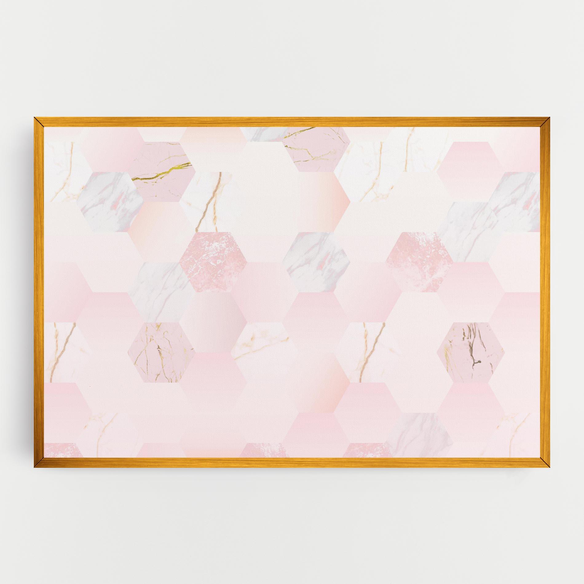Leinwandbild Pink Hexanon mockup 0