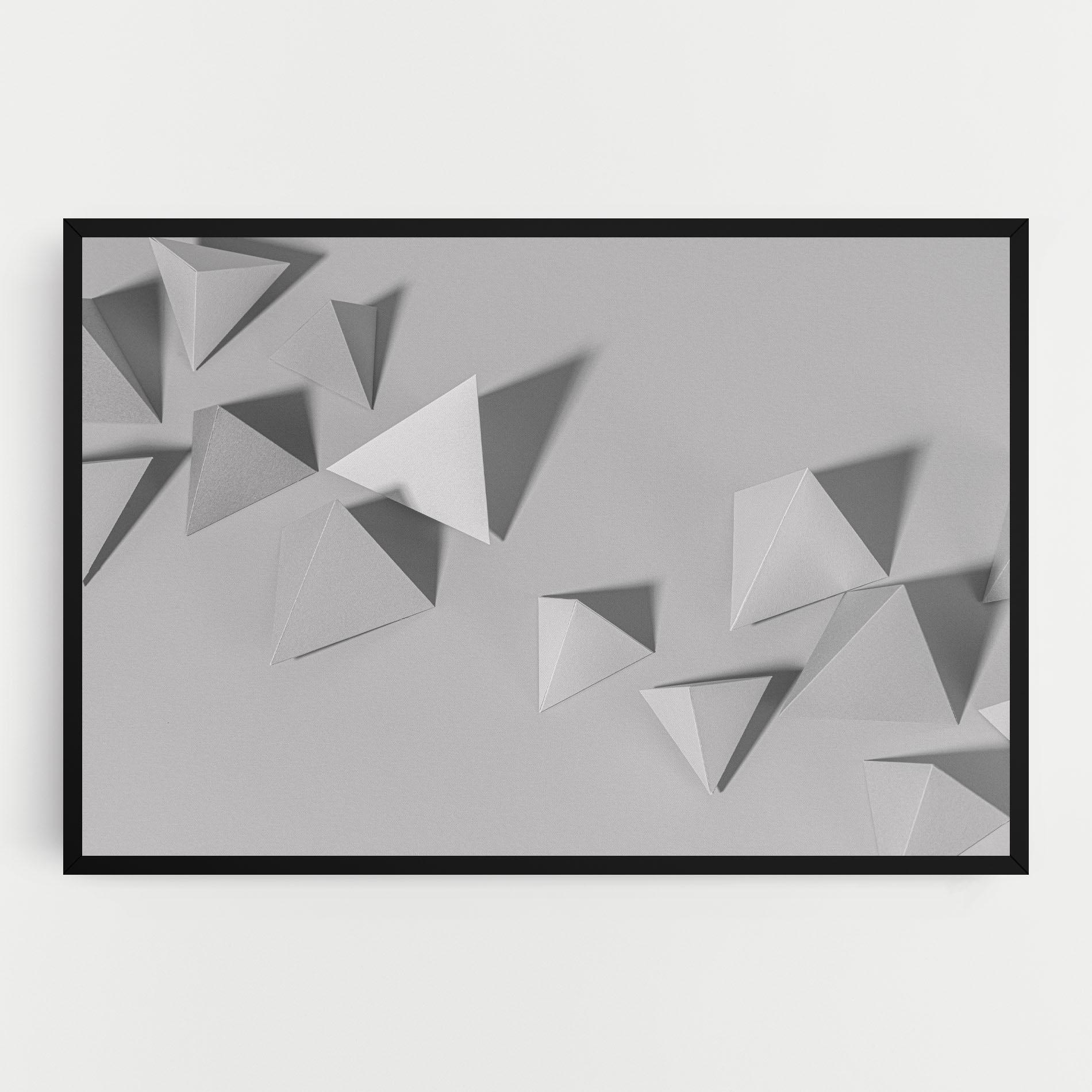 Leinwandbild 3d White Triangle mockup 0