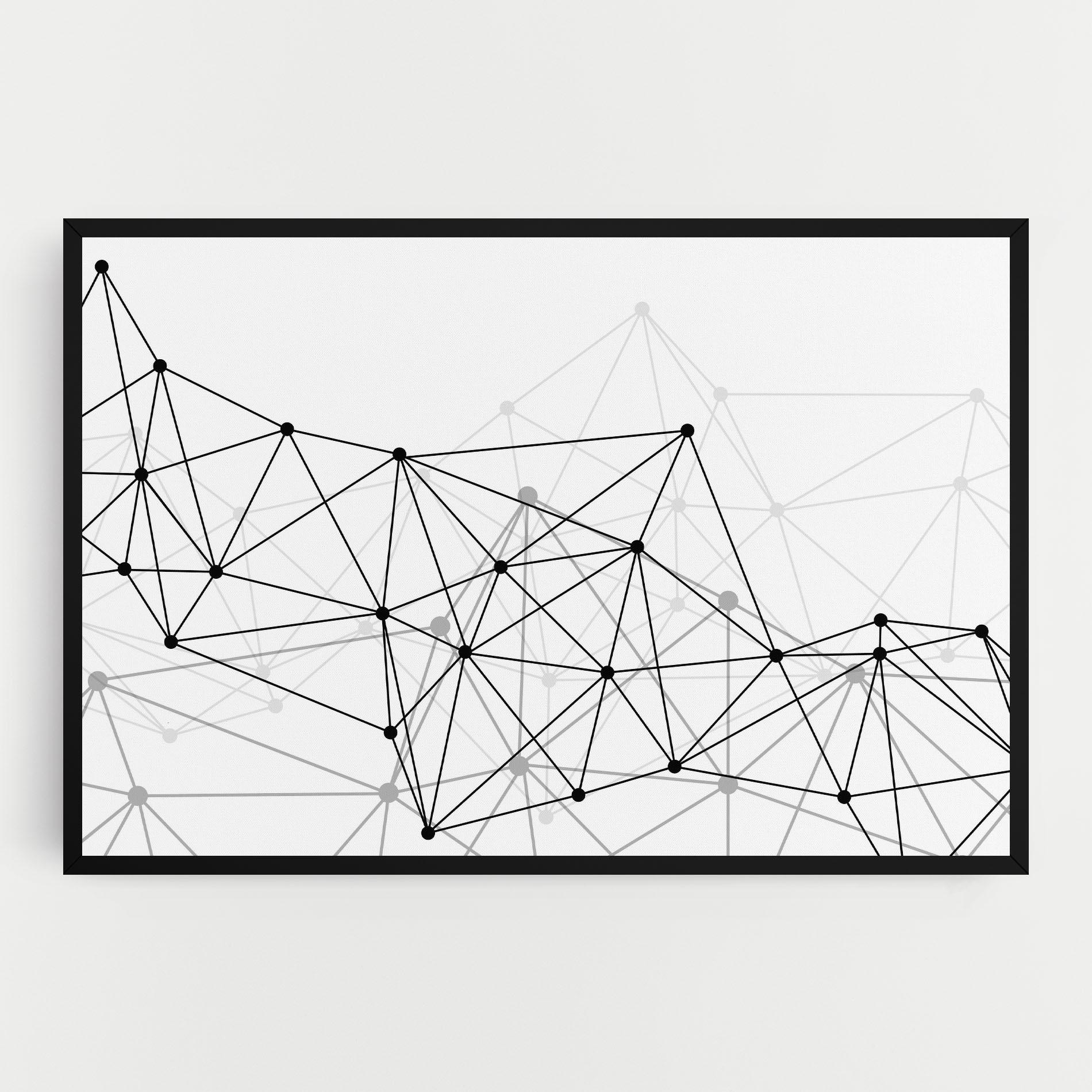 Leinwandbild Black Connecting mockup 0