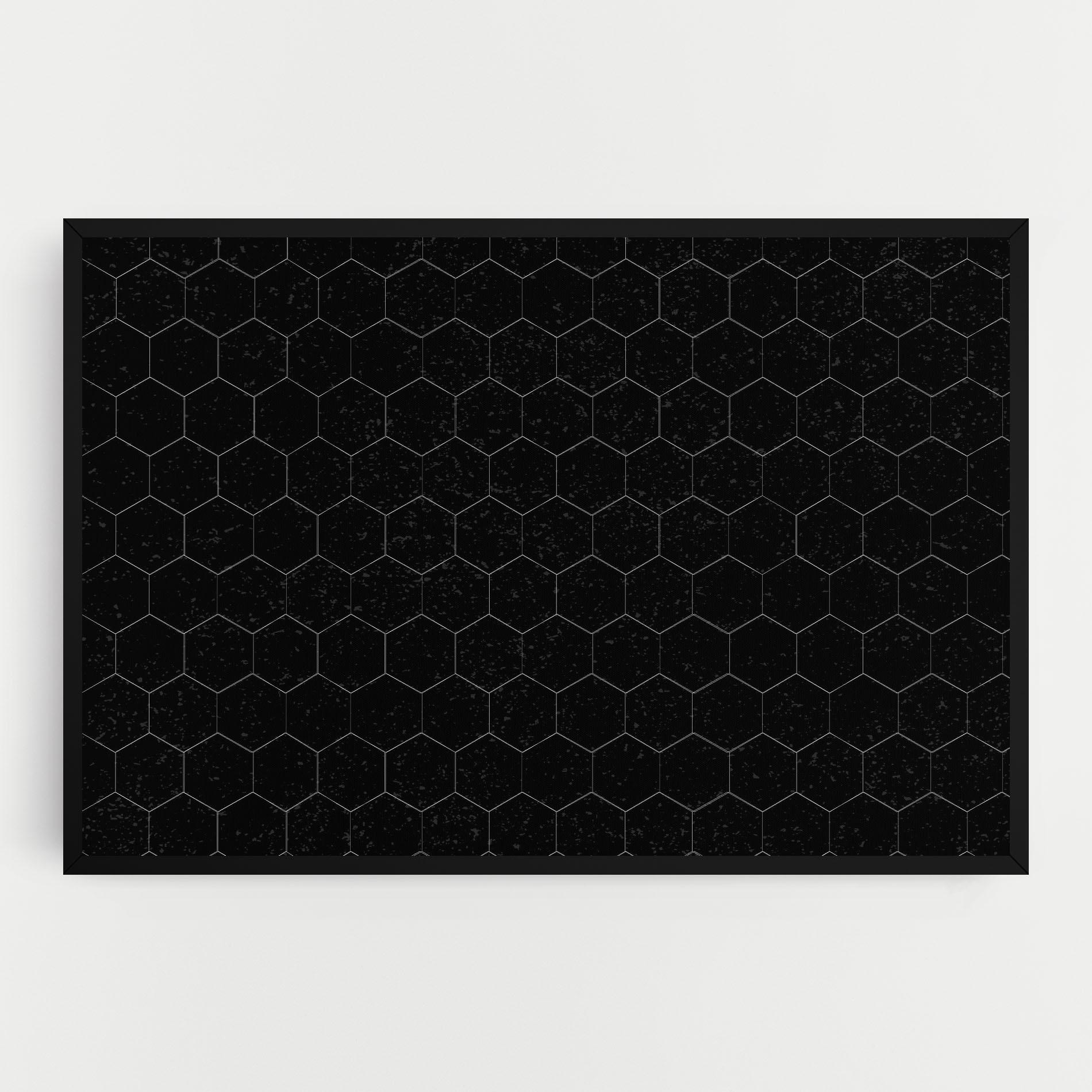 Leinwandbild Black Hexagon mockup 0