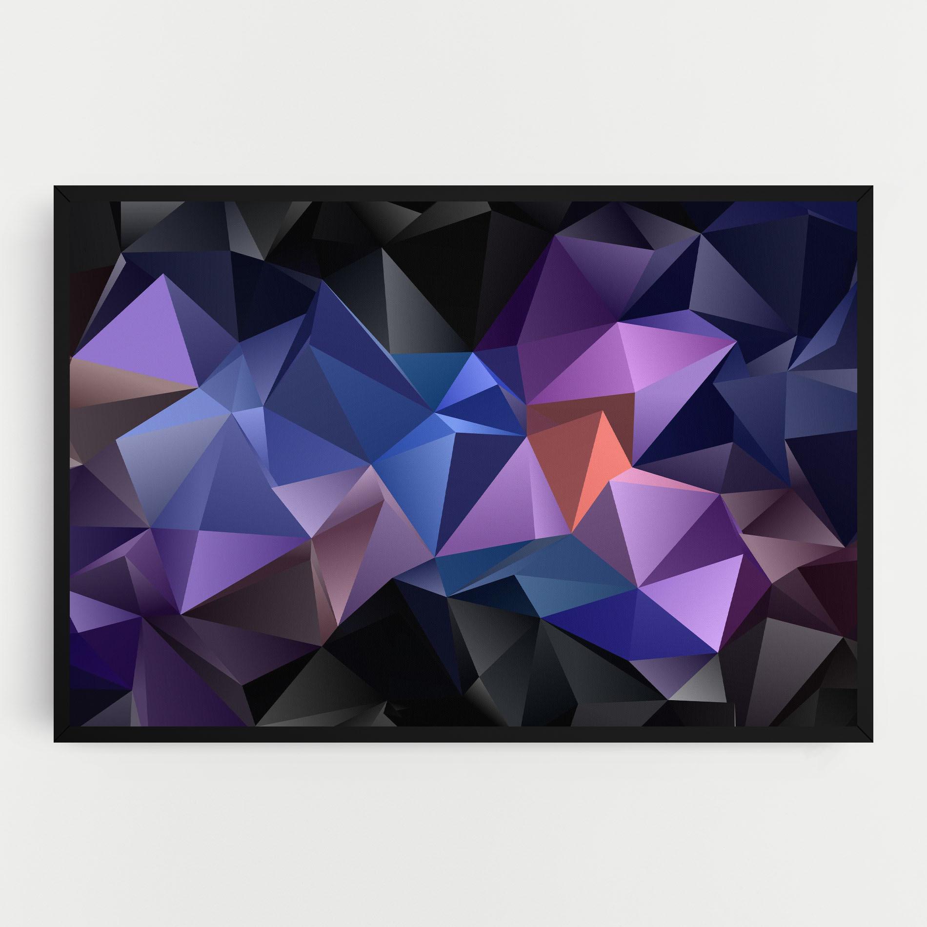 Leinwandbild Black Purple Triangle mockup 0