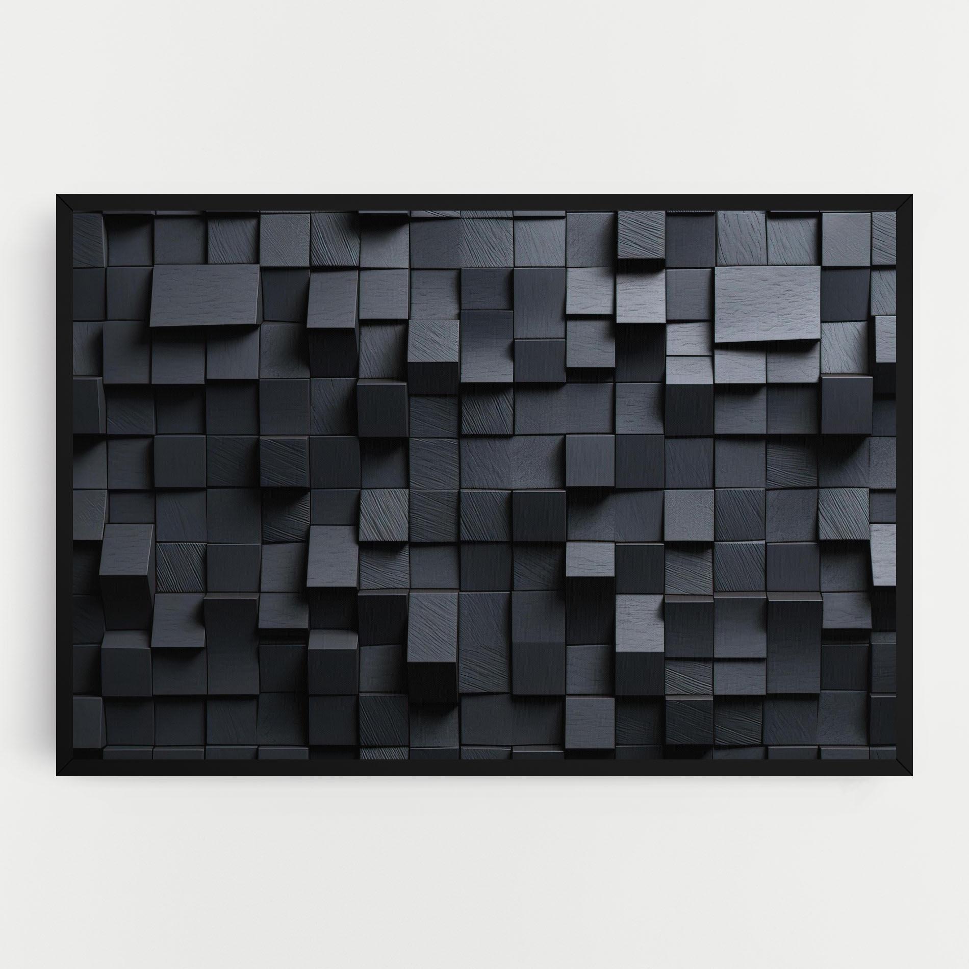 Leinwandbild Black Square Pattern mockup 0
