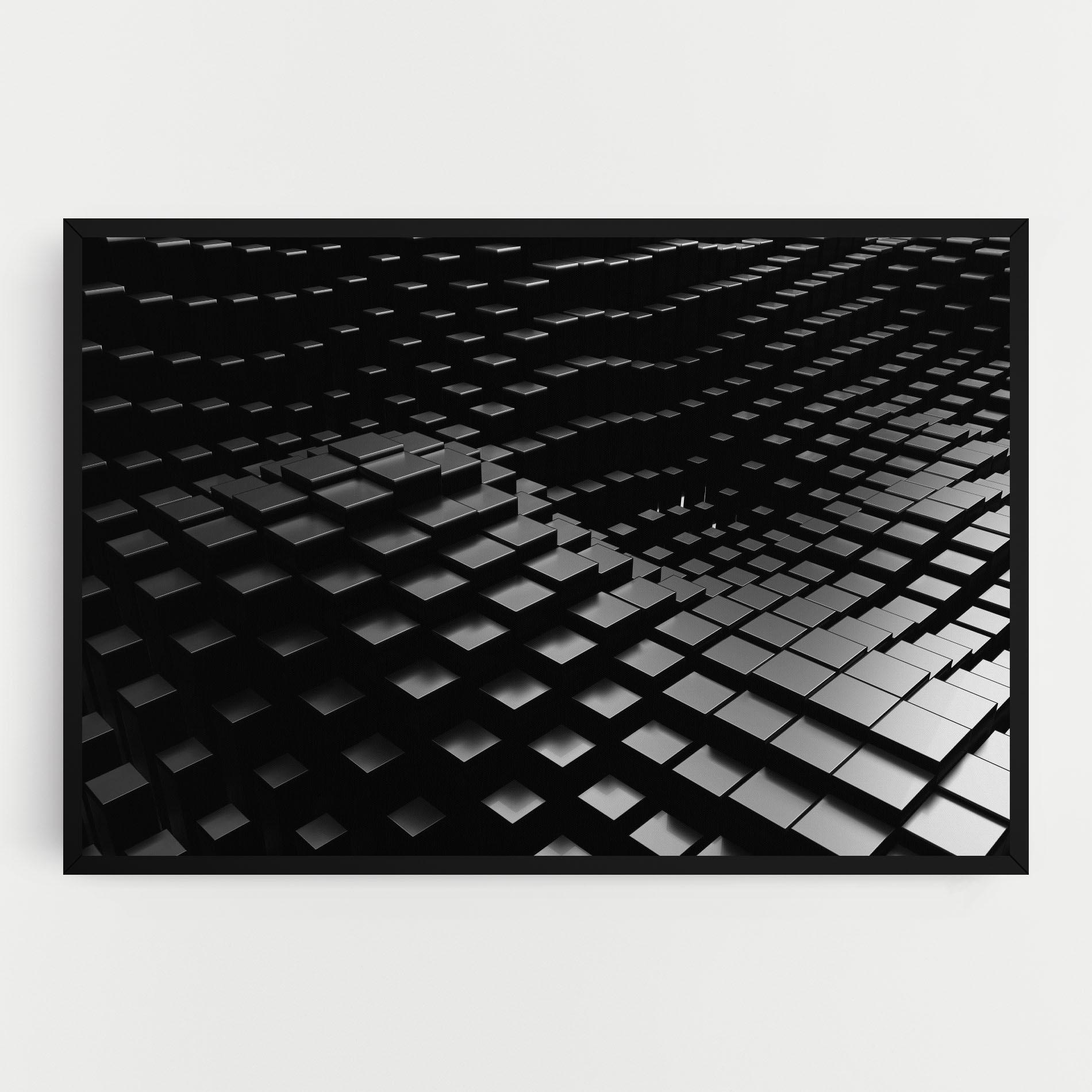 Leinwandbild Black Square Wave mockup 0