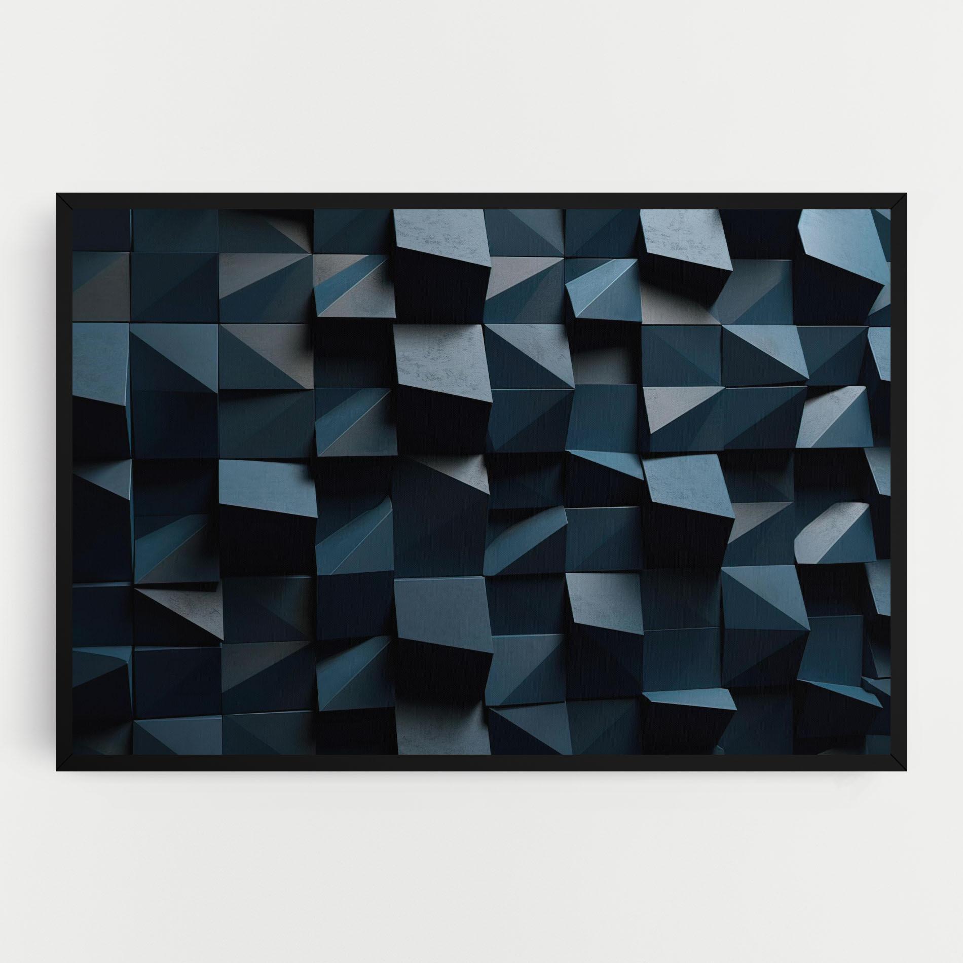 Leinwandbild Dark Blue Square mockup 0