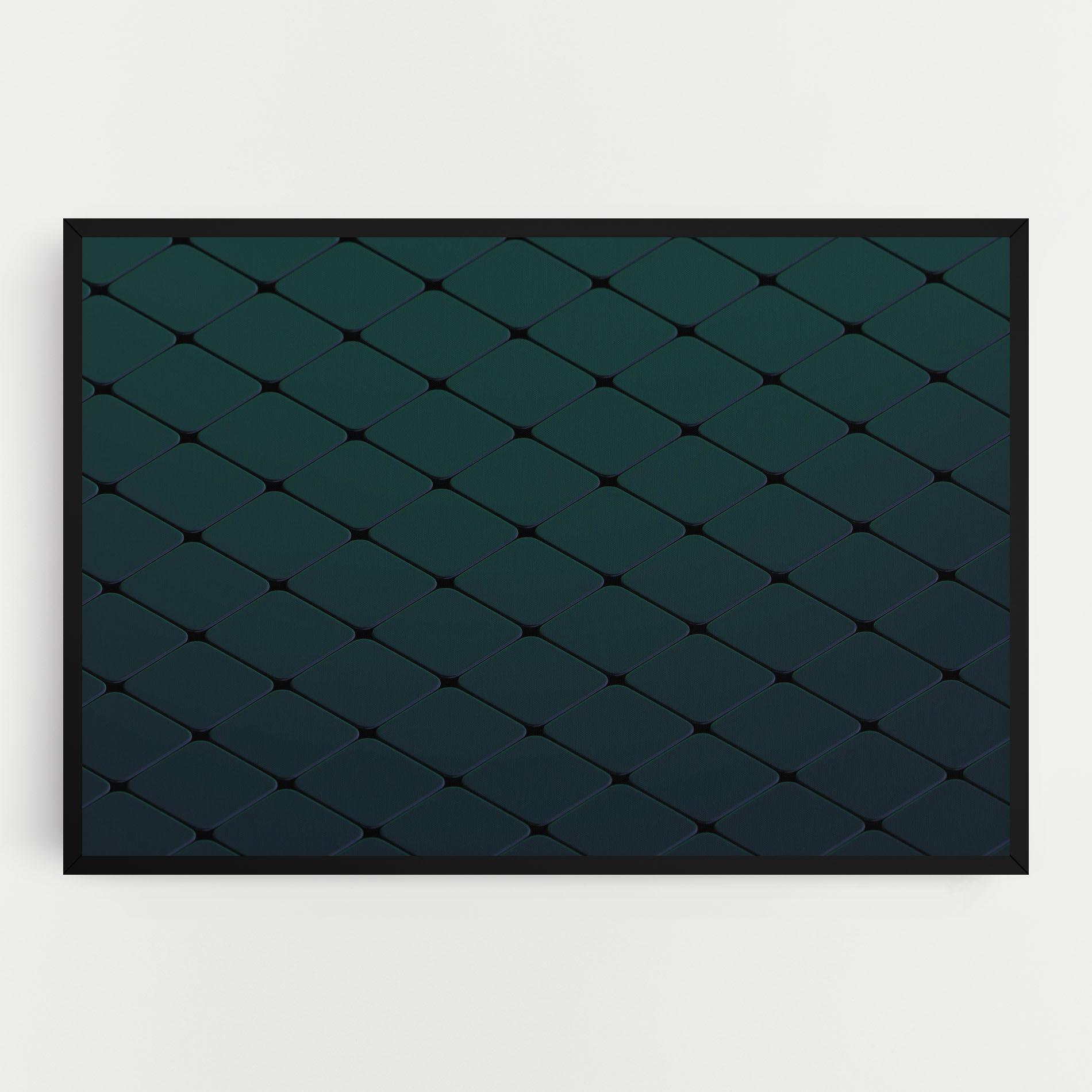 Leinwandbild Green Square Shapes mockup 0