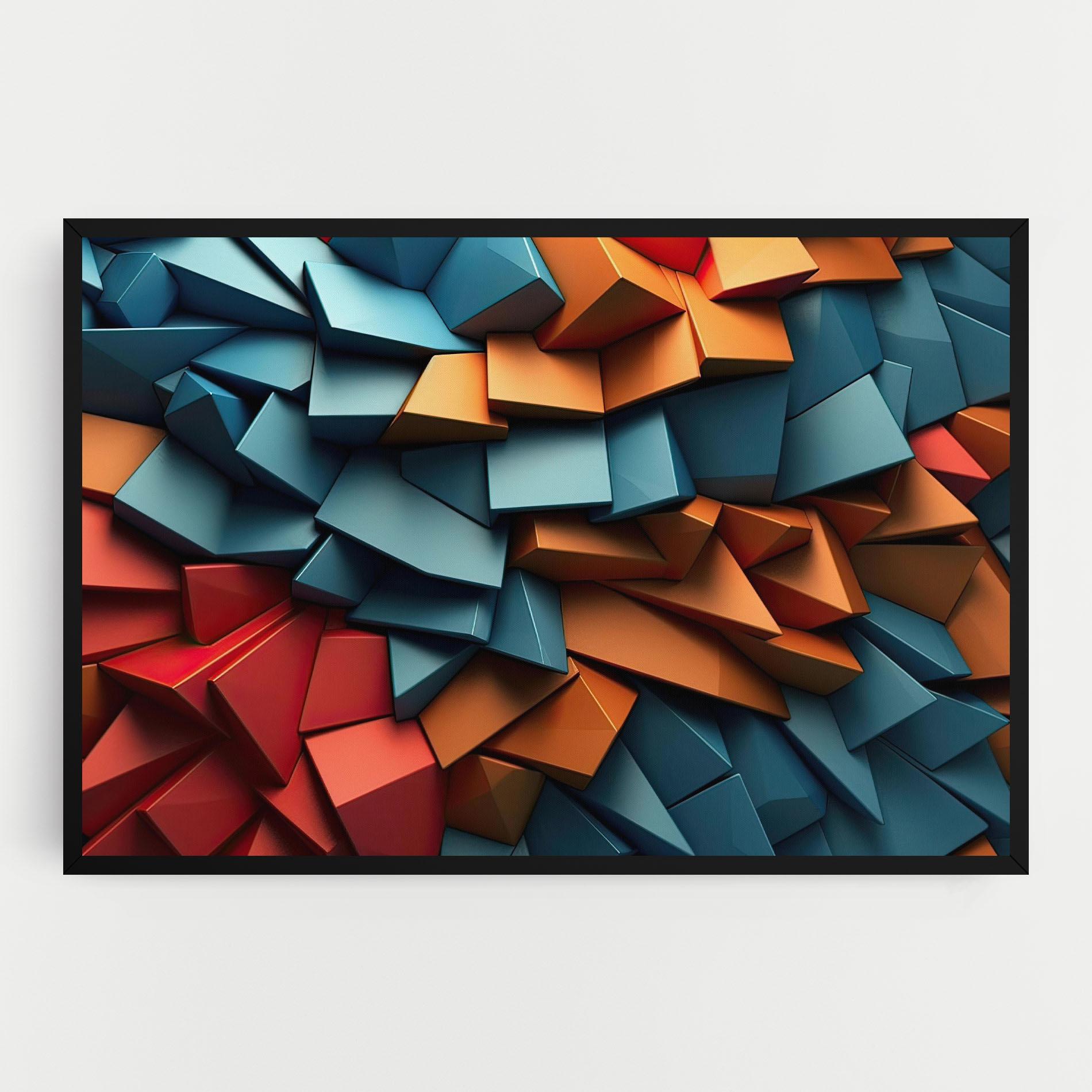 Leinwandbild Multicolor Triangle mockup 0