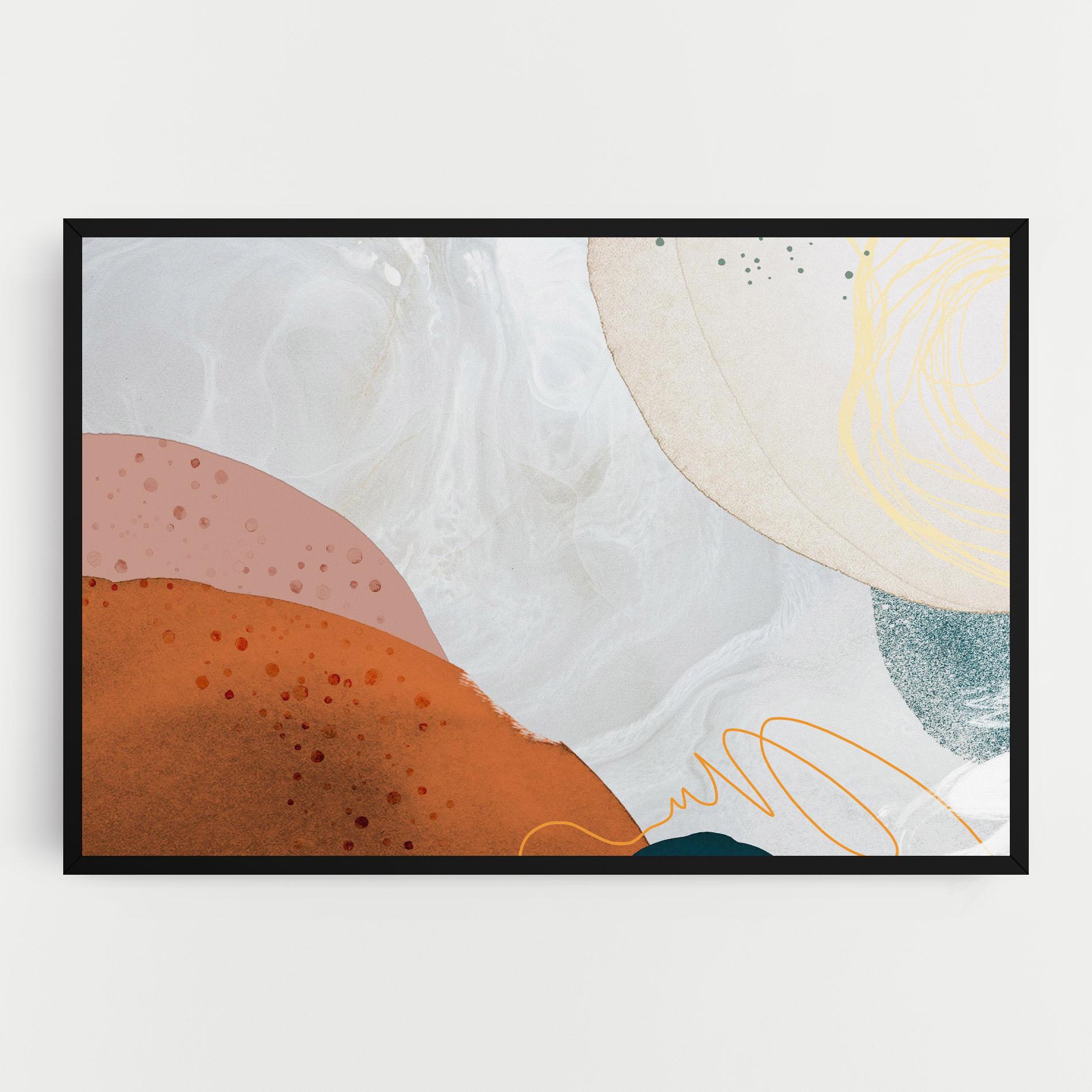 Leinwandbild Orange Yellow Line mockup 0