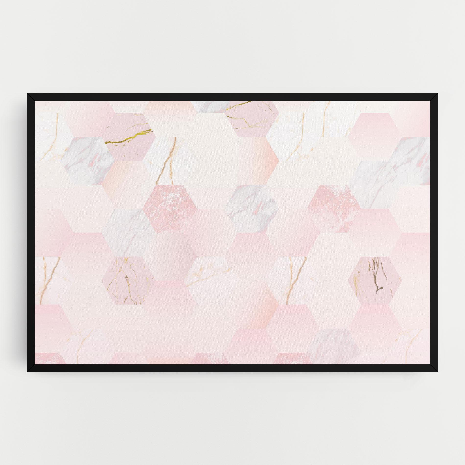 Leinwandbild Pink Hexanon mockup 0
