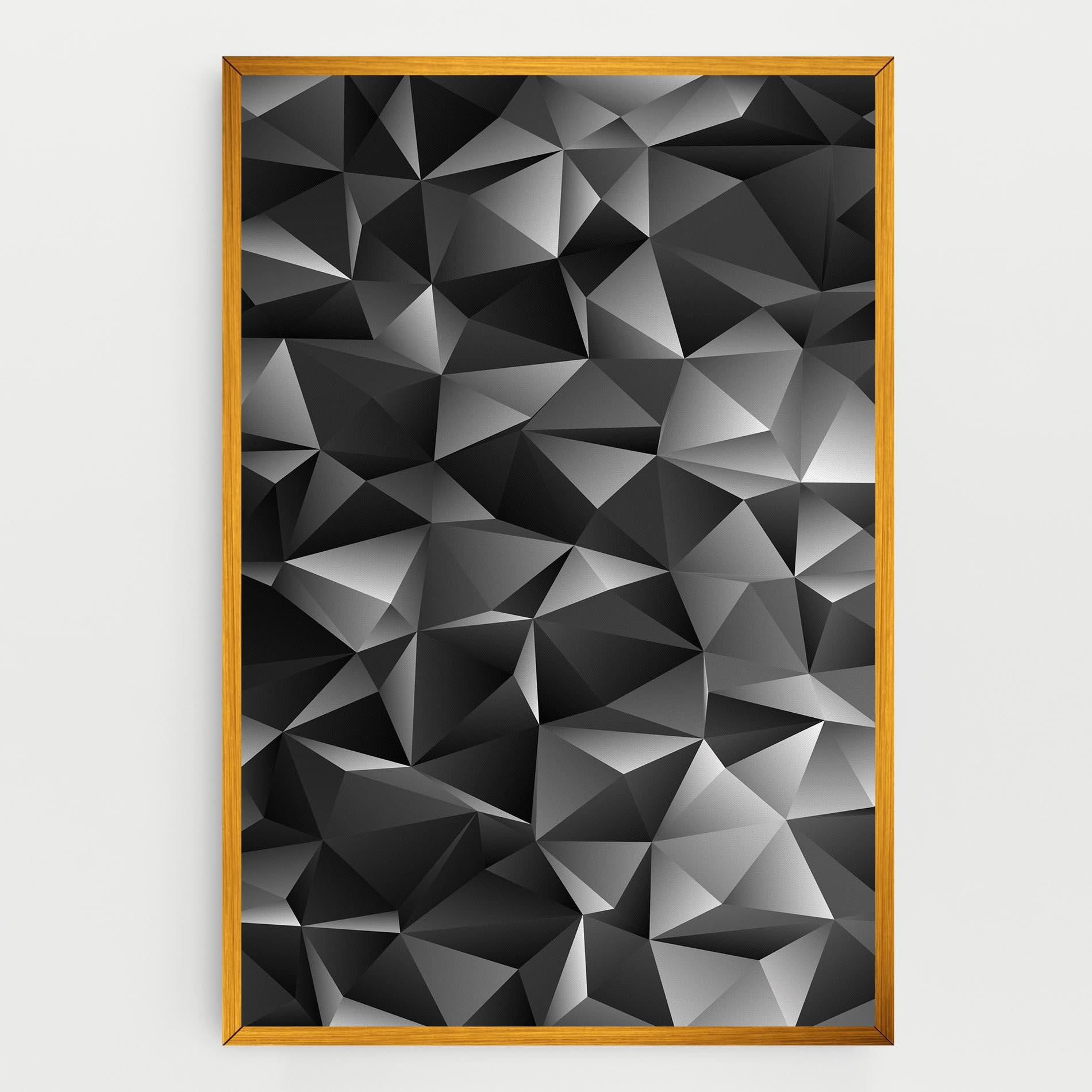 Leinwandbild Black Triangle Pattern mockup 0