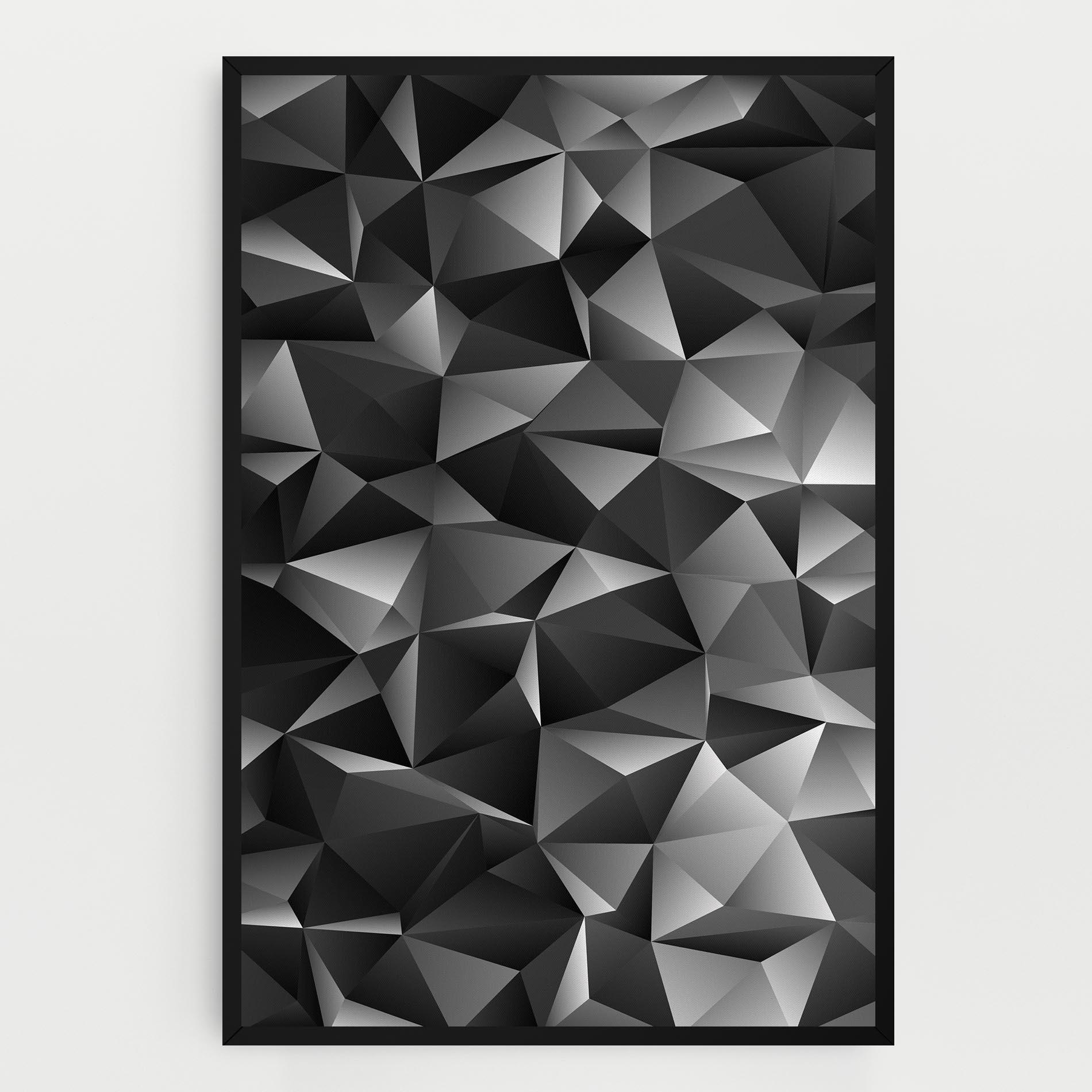 Leinwandbild Black Triangle Pattern mockup 0