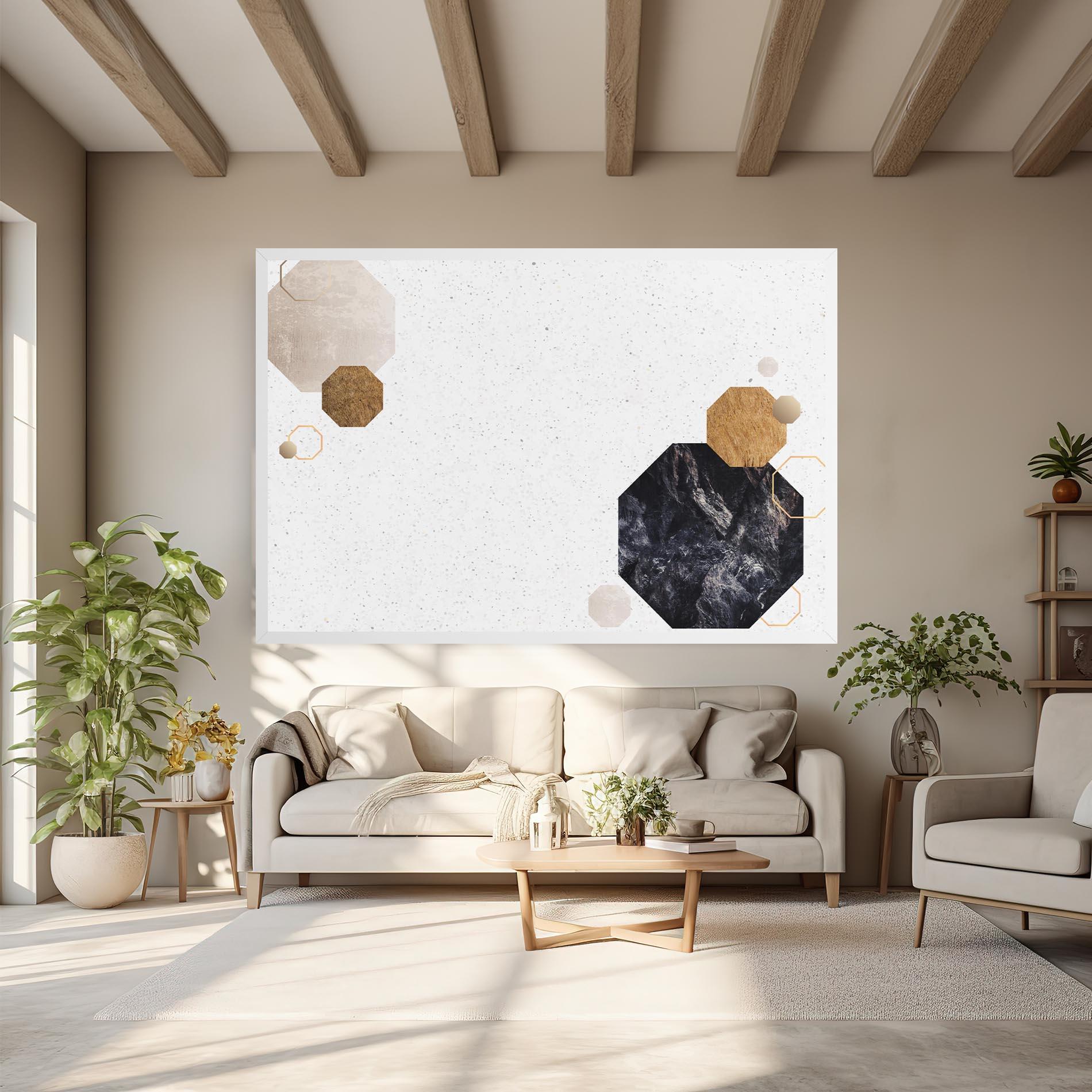 Leinwandbild Big Hexagon mockup 6