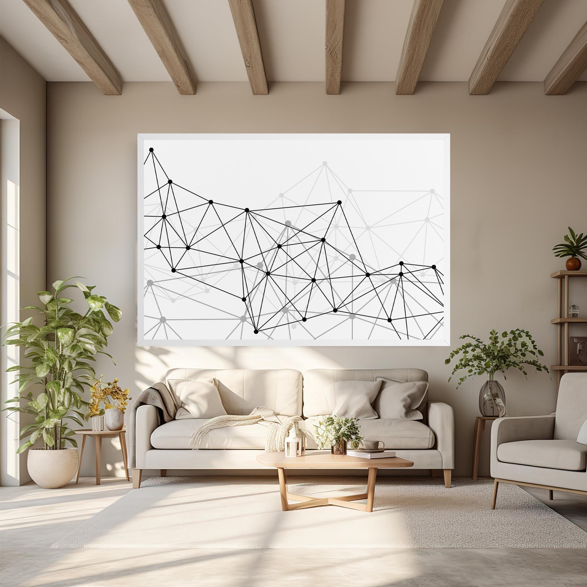 Leinwandbild Black Connecting mockup 6