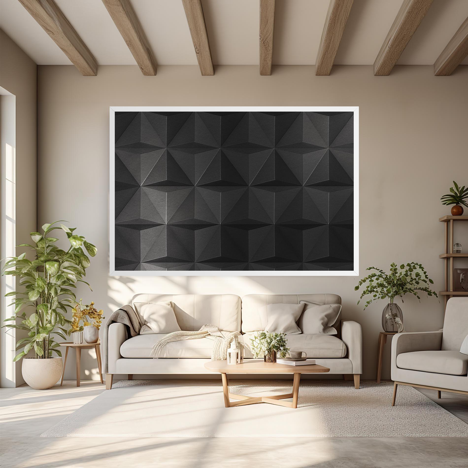 Leinwandbild Black Shade Triangle mockup 6