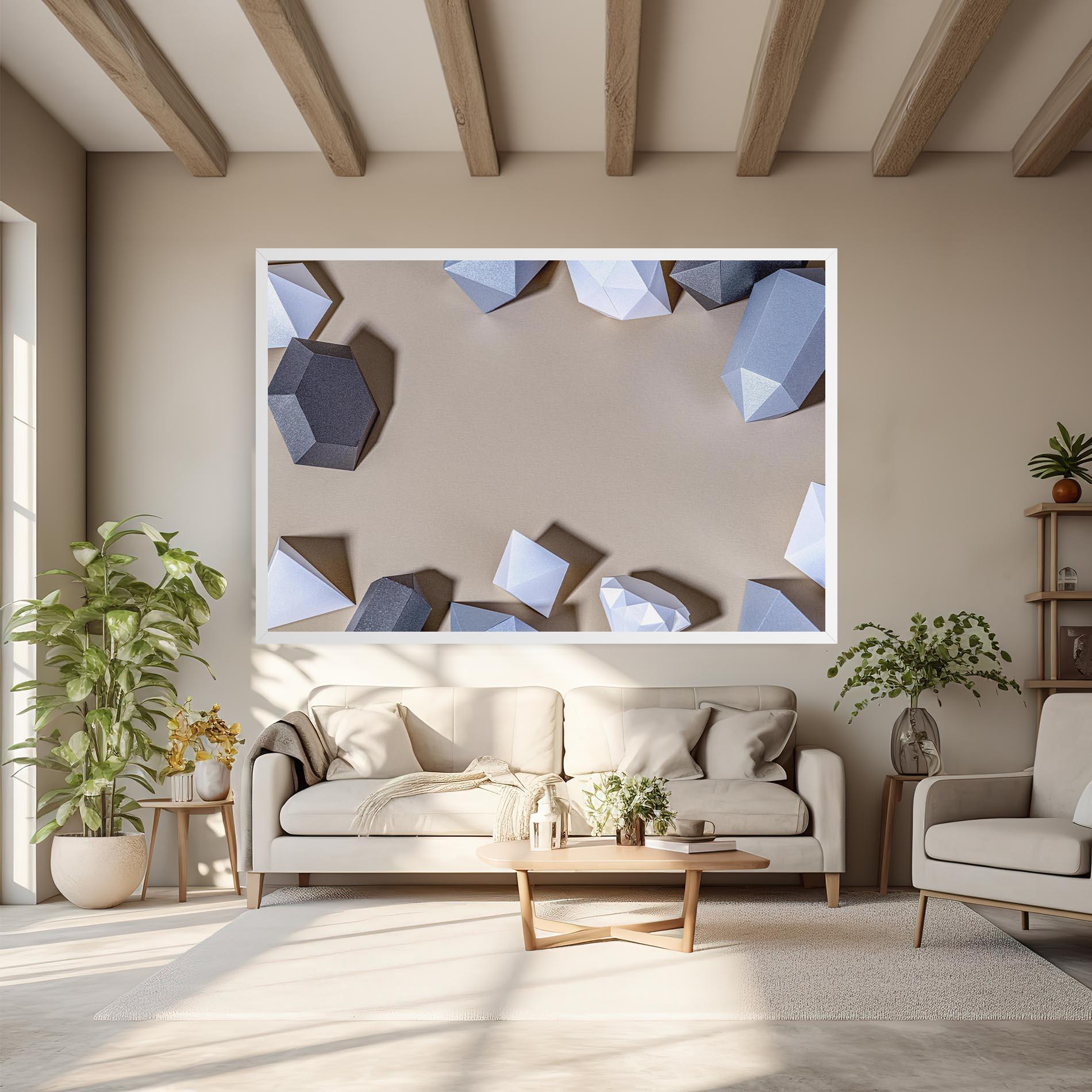 Leinwandbild Geometric 3d Shapes mockup 6