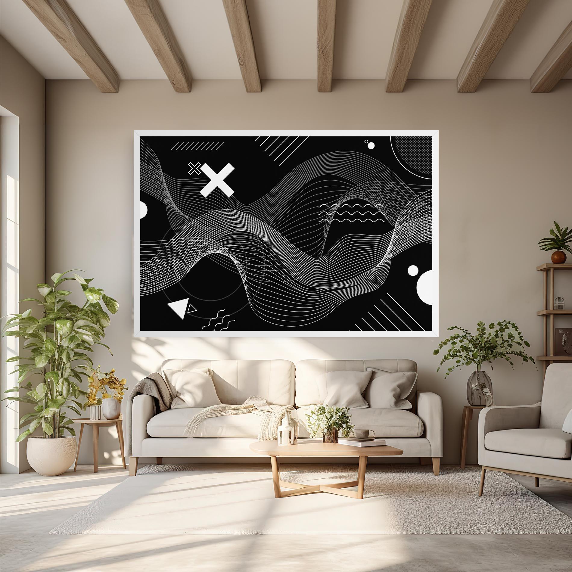 Leinwandbild Geometric Lines mockup 6