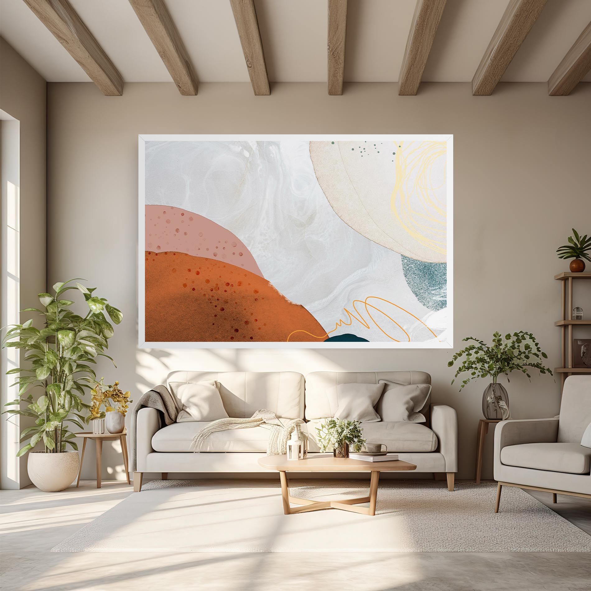 Orange Yellow Line mockup 6