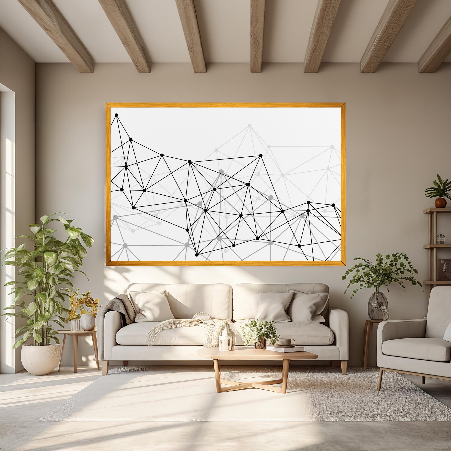 Leinwandbild Black Connecting mockup 6